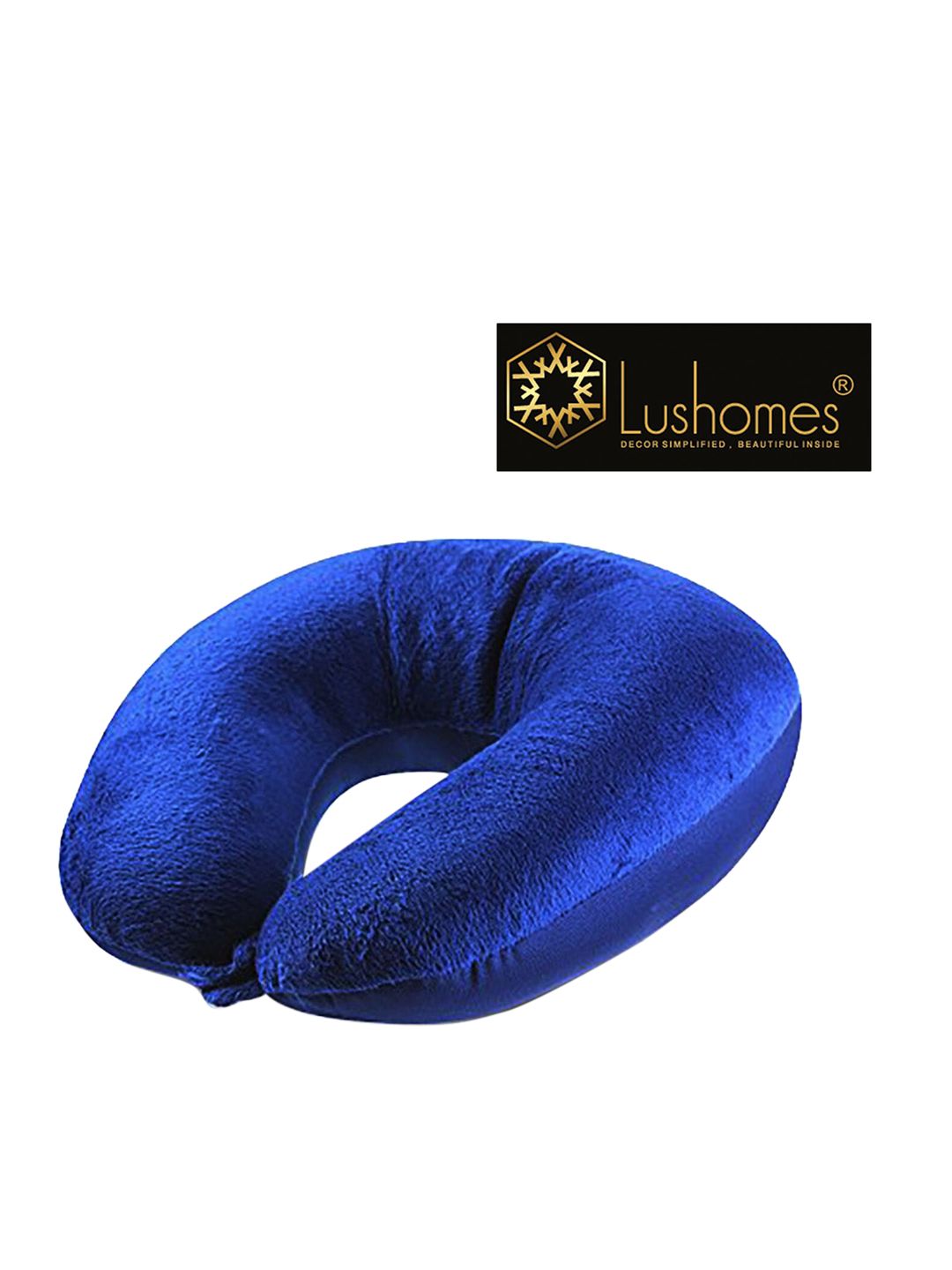 Lushomes Blue Solid Travel Pillow Price in India