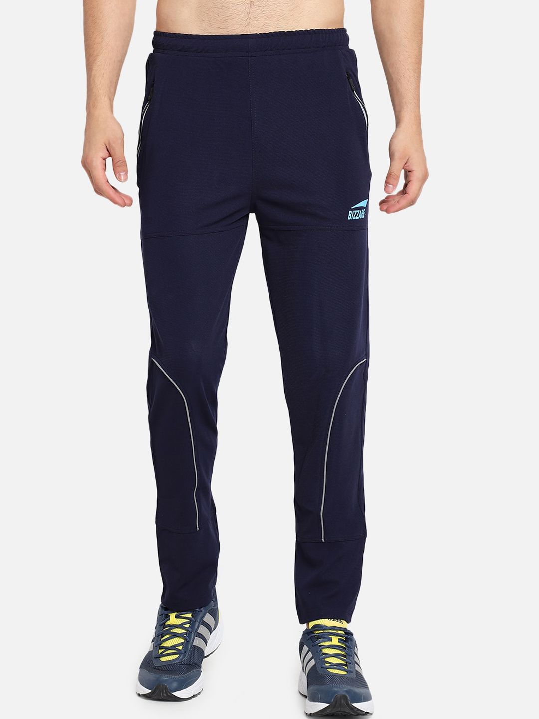 Vastraa Fusion Unisex Navy Blue Solid Regular Fit Stretchable Trackpant Price in India