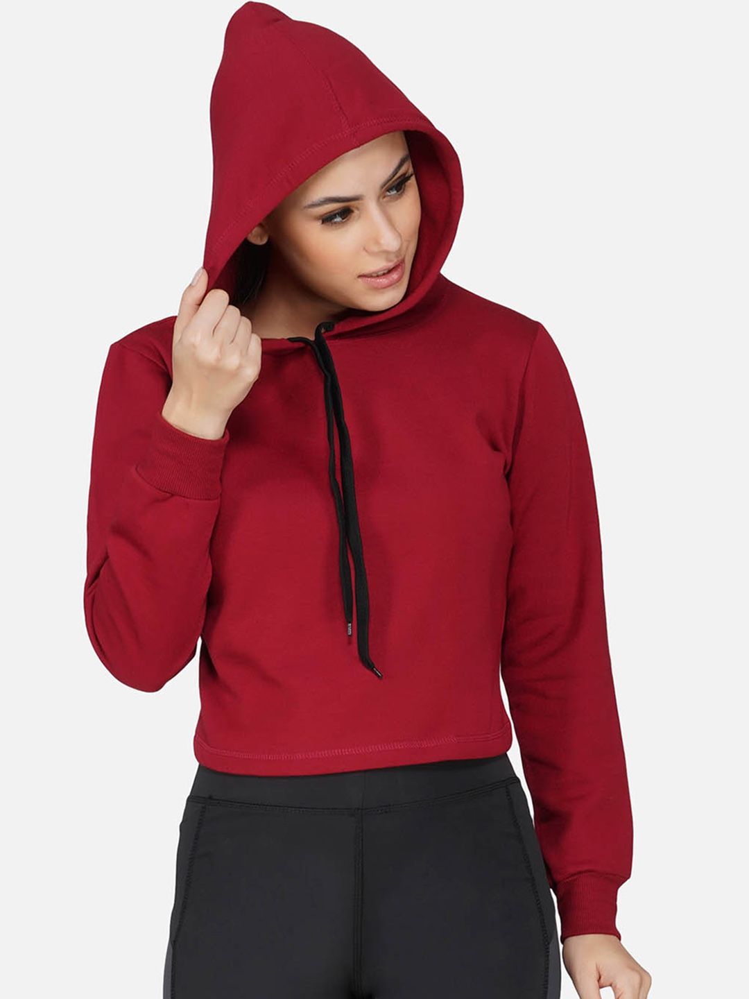 NEU LOOK FASHION Women Maroon Sweatshirt Price in India