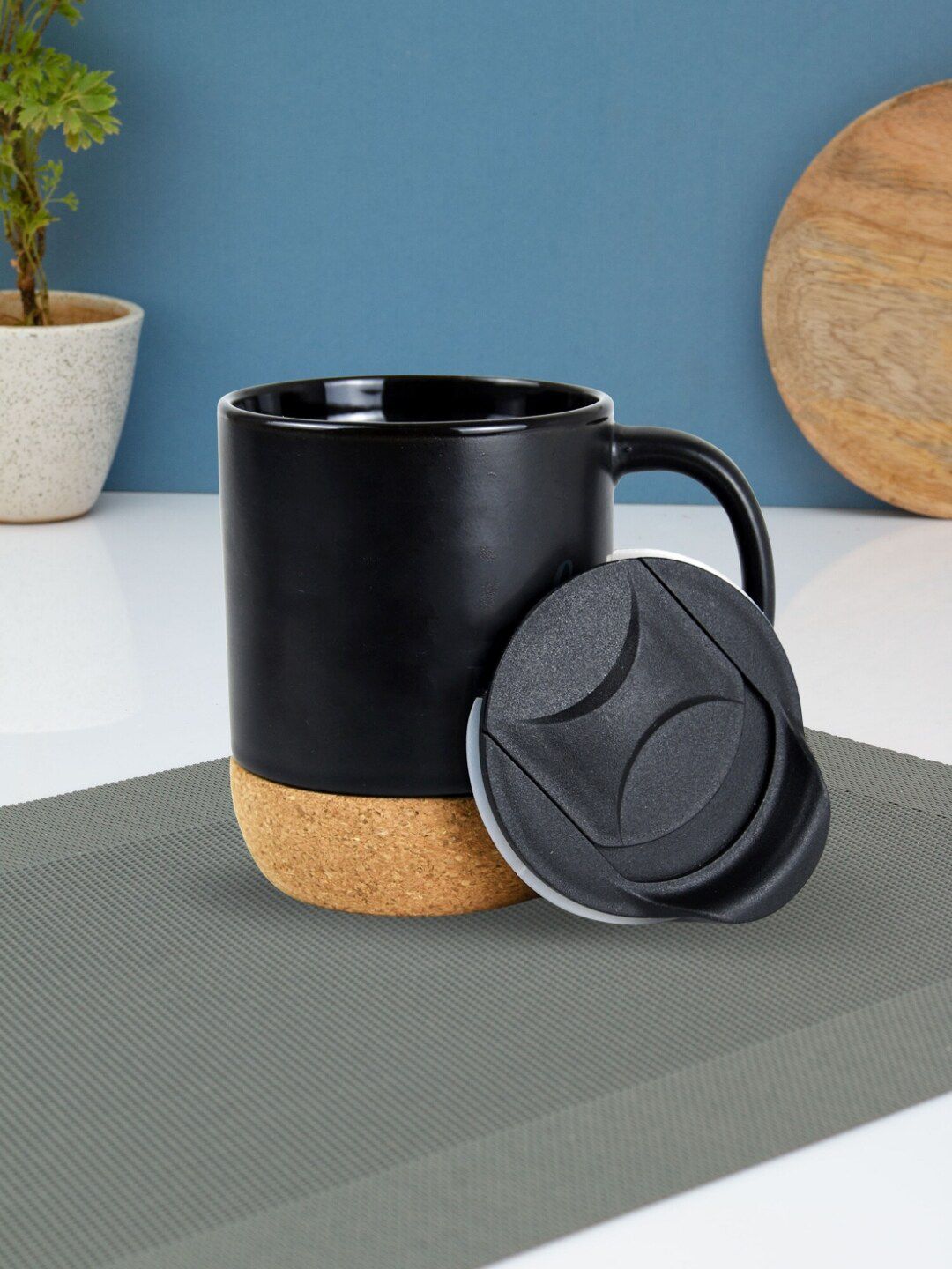 JCPL Black & Tan Solid Ceramic Glossy Mugs Set of Cups and Mugs Price in India