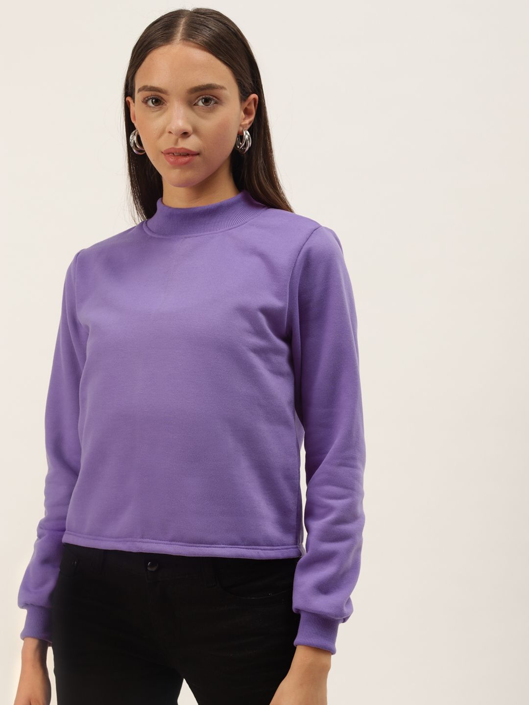 Belle Fille Women Violet Sweatshirt Price in India
