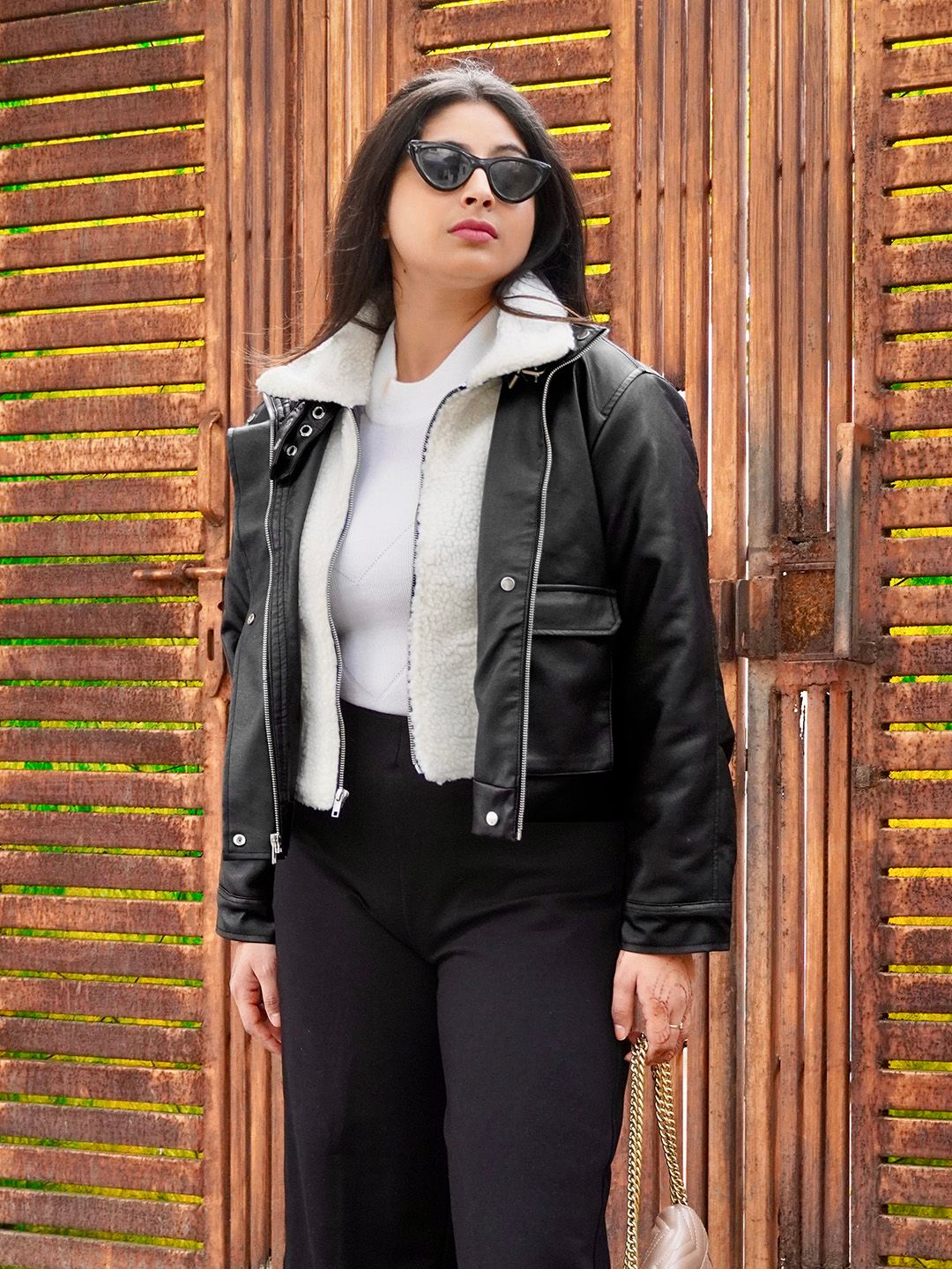 Buy Tokyo Talkies Women Black Crop Leather Jacket - Jackets for