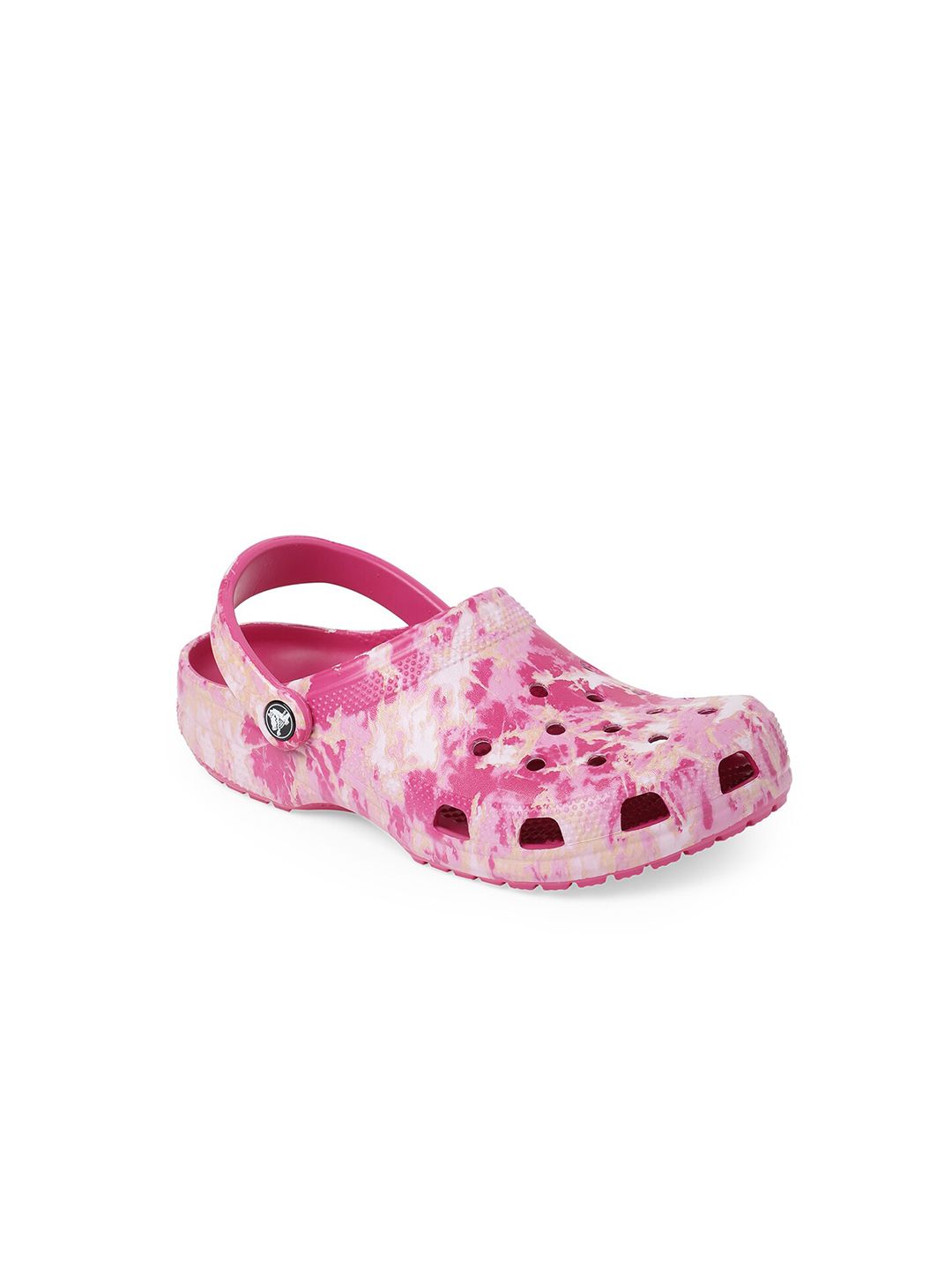 Crocs Unisex Pink & Beige Classic Printed Clogs Price in India