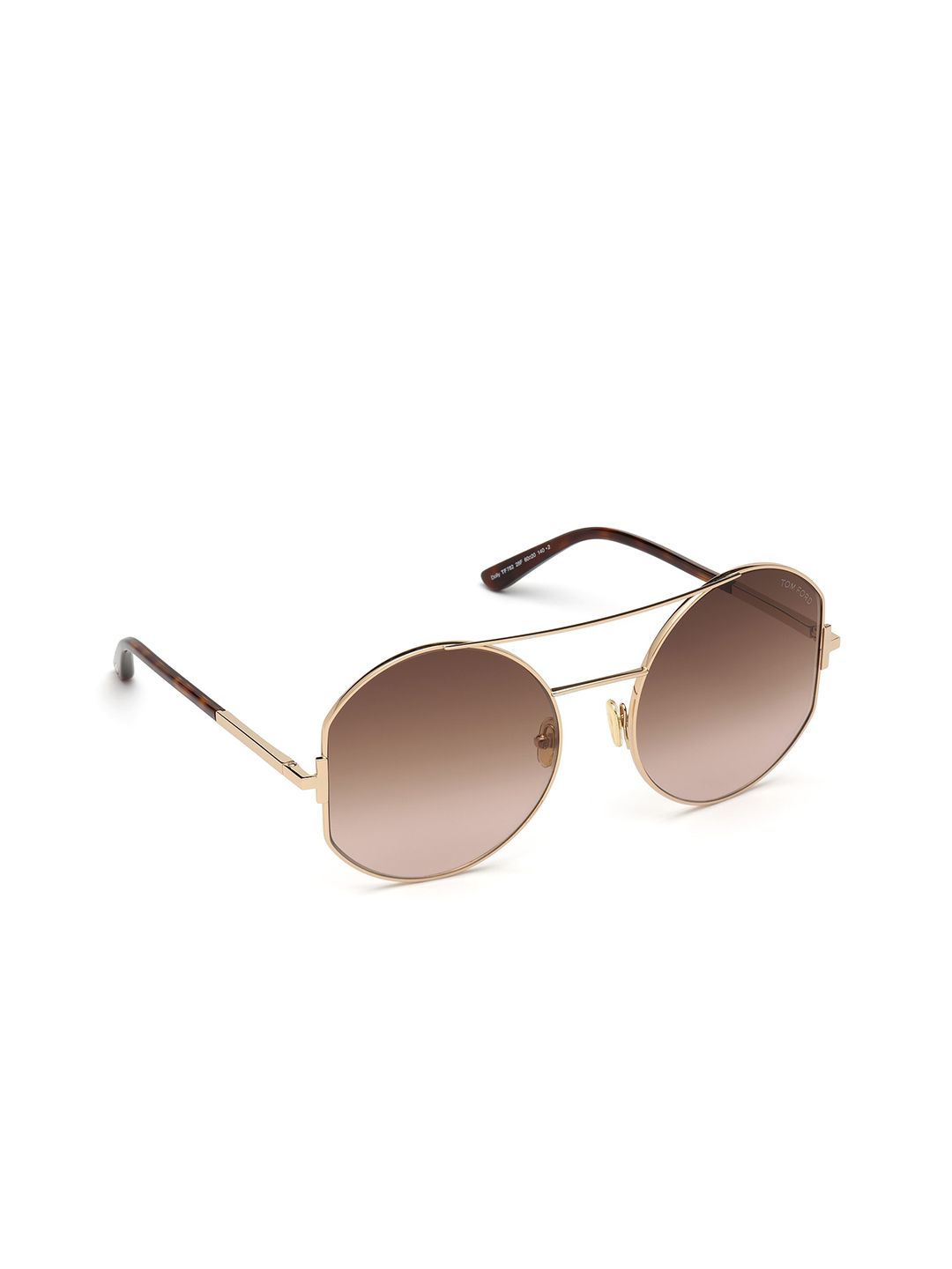 Tom Ford Women Brown  UV Protected Round Sunglasses FT0782 60 28F-Brown Price in India