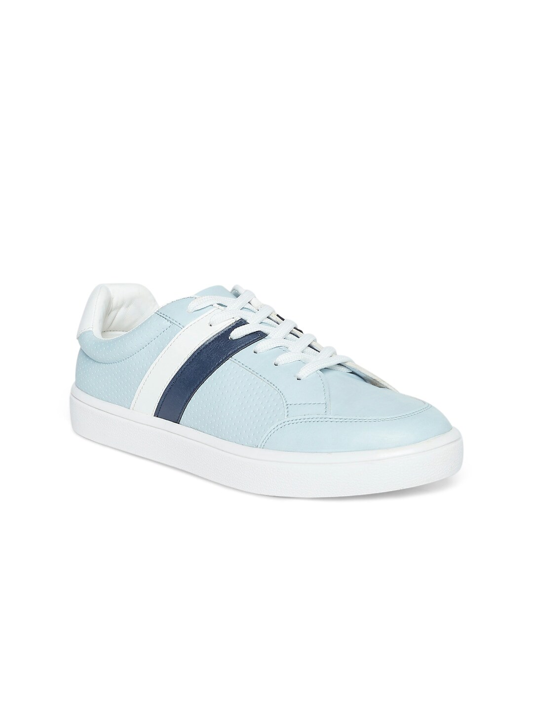 People Women Blue & White Striped Sneakers Price in India