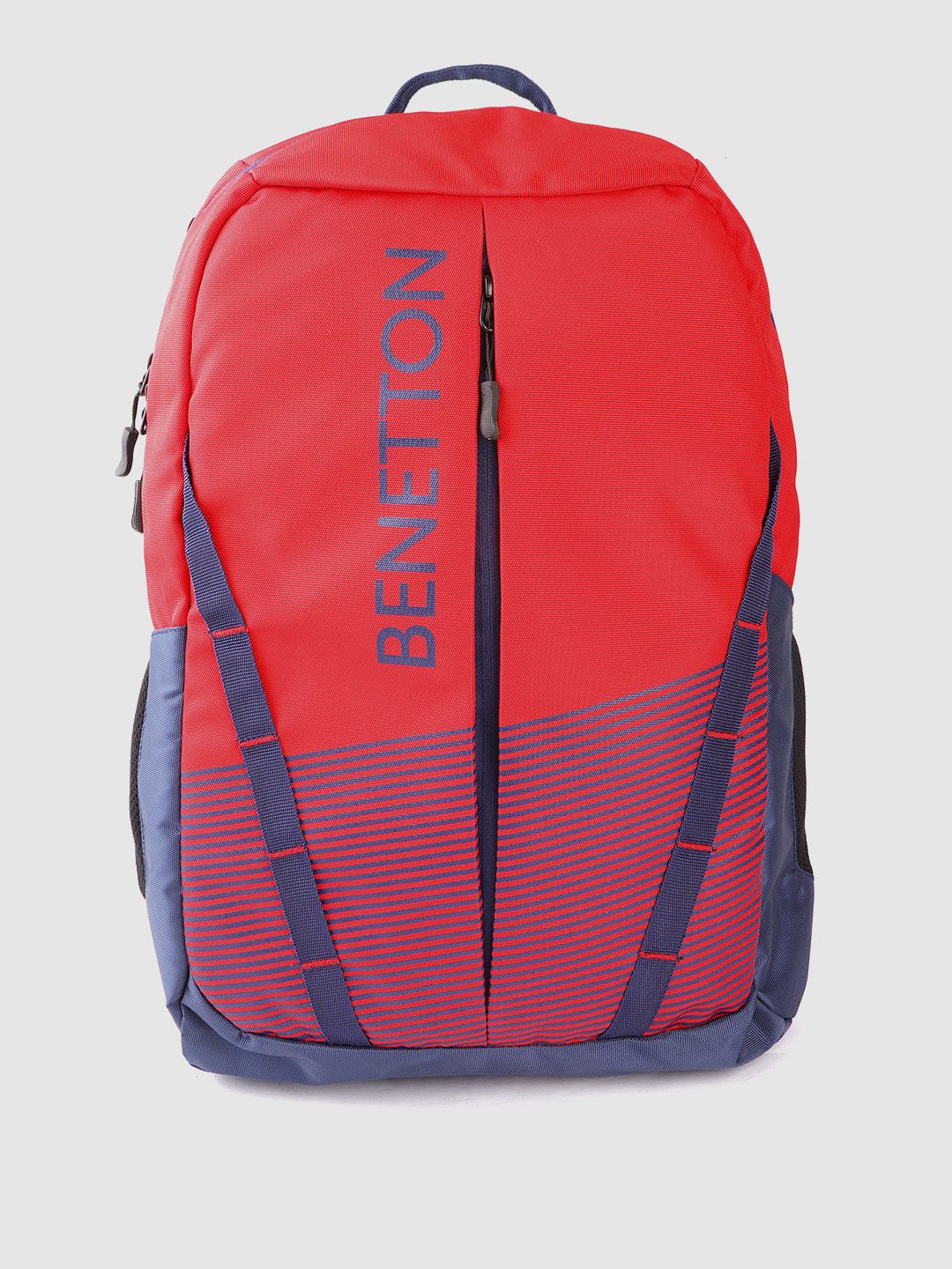 United Colors of Benetton Unisex Red Brand Logo Print 15 Inch Laptop Backpack Price in India