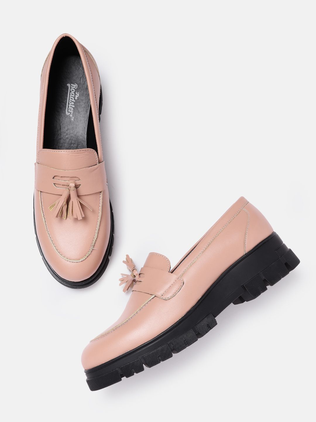 Roadster Women Dusty Rose Pink Solid Loafers Price in India