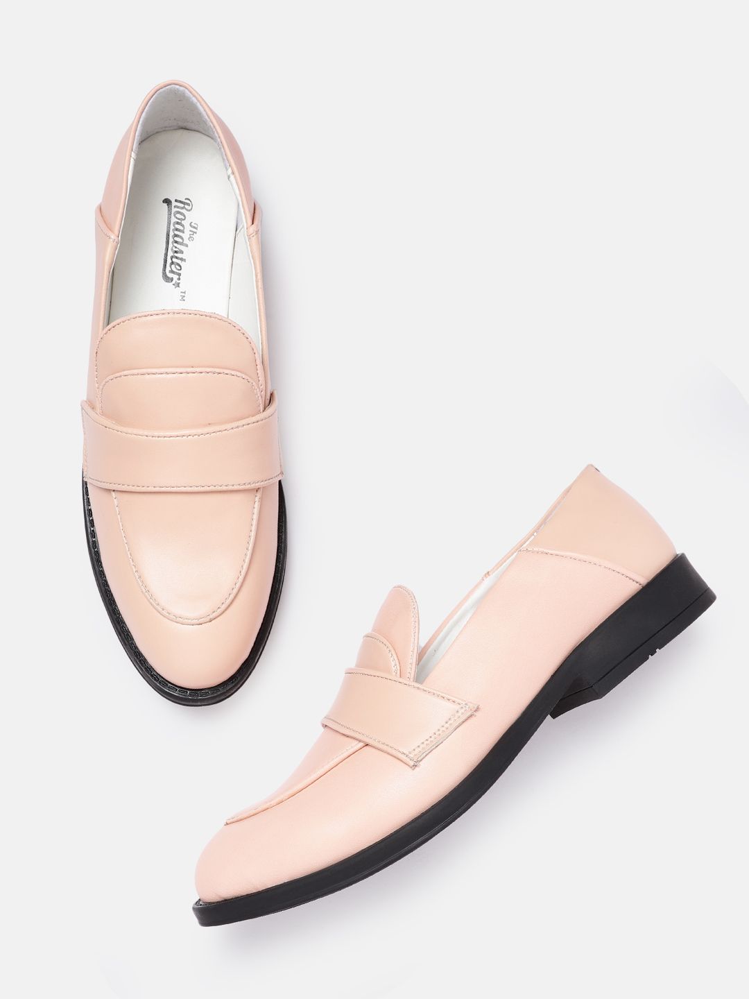 Roadster Women Peach-Coloured Slip-On Sneakers Price in India
