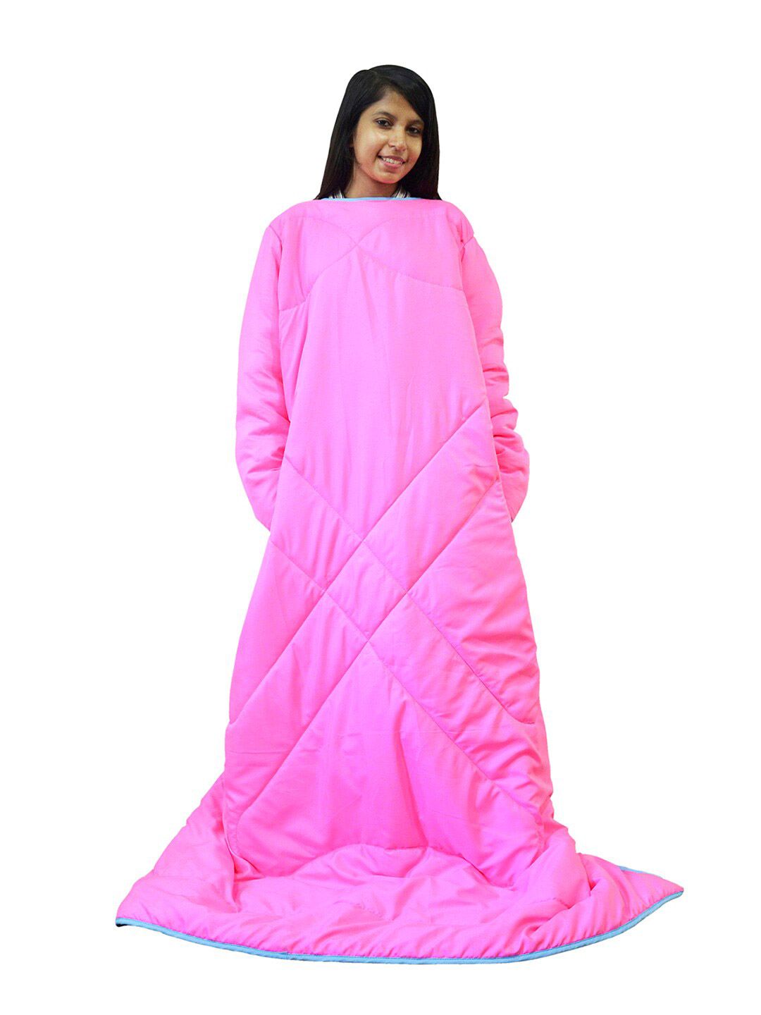 Divine Casa Pink Mild Winter 150 GSM Single Wearable Bed Comforter Price in India