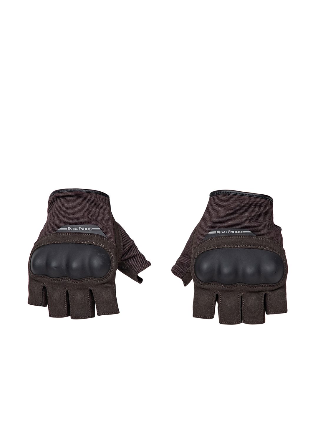 Royal Enfield Brown Solid Leather Half Gloves Price in India