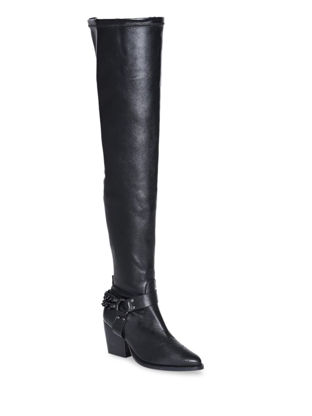 Saint G Women Black Above The Knee Boots Price in India