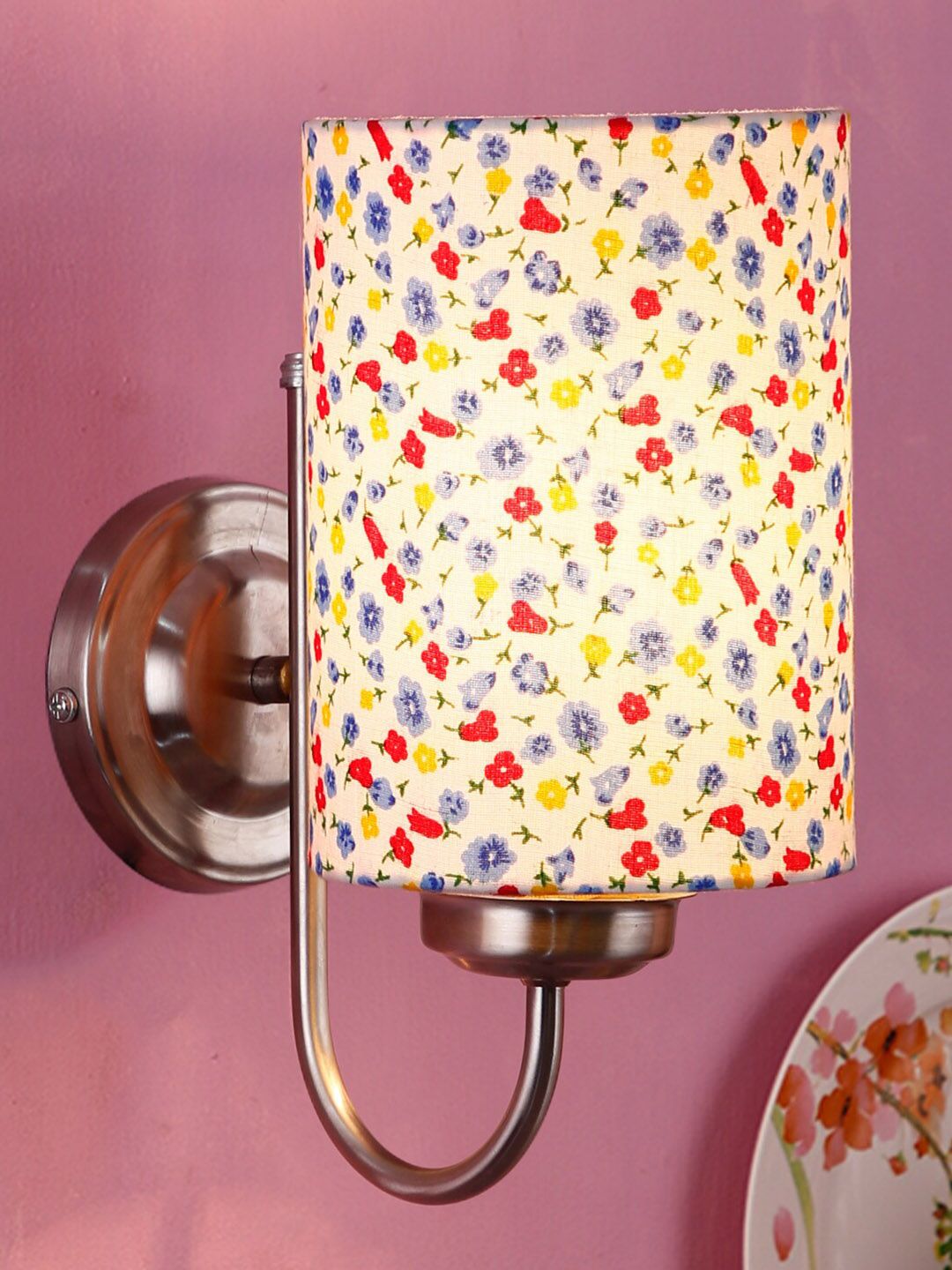 Devansh Multicolor Wall Mounted Lamp With Steel Base Price in India