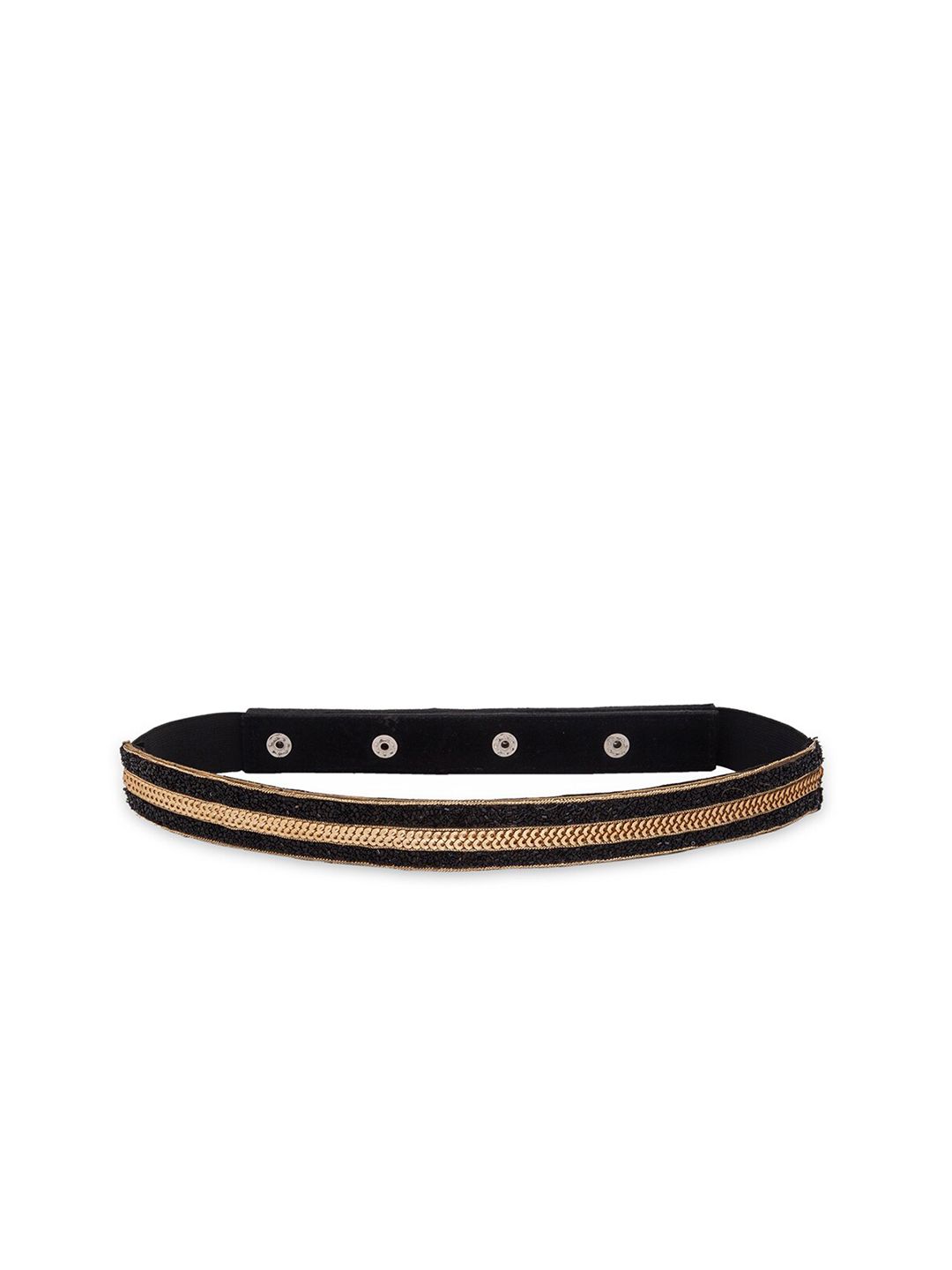 DEEBACO Women Black Embellished PU Belt Price in India