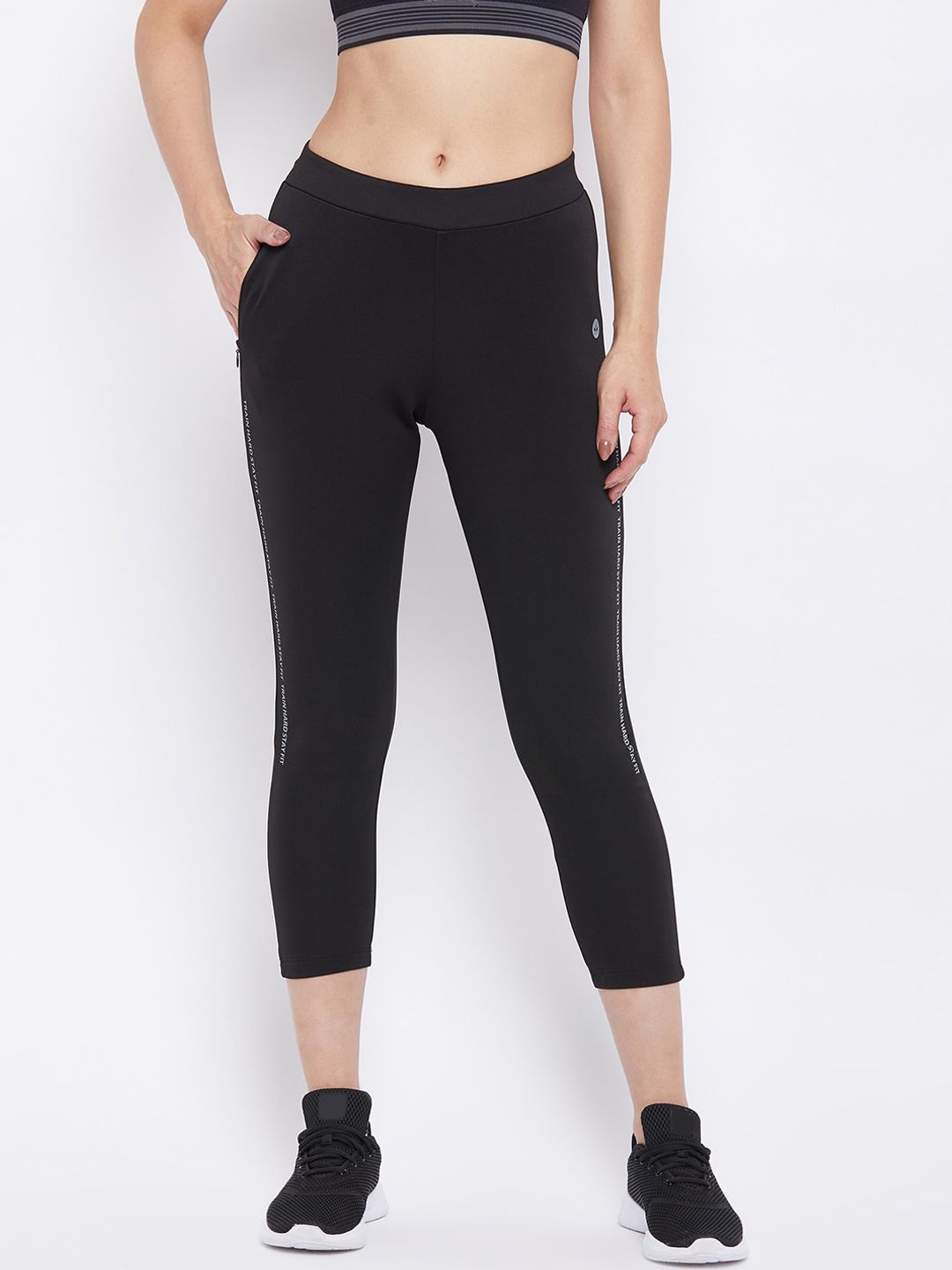 Crimsoune Club Women Black Solid Track Pants Price in India