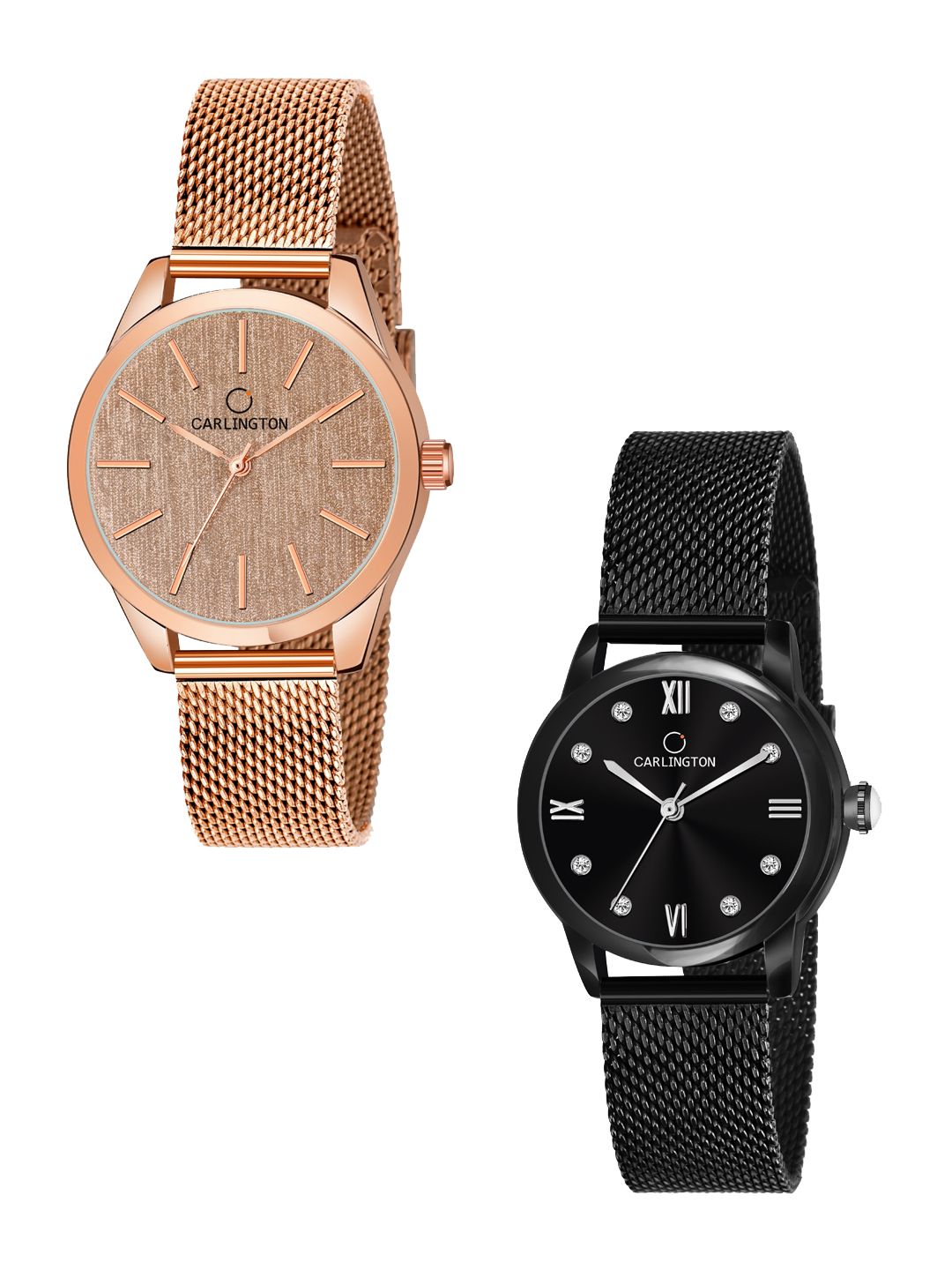 CARLINGTON Women Set Of 2 Analogue Watch Price in India