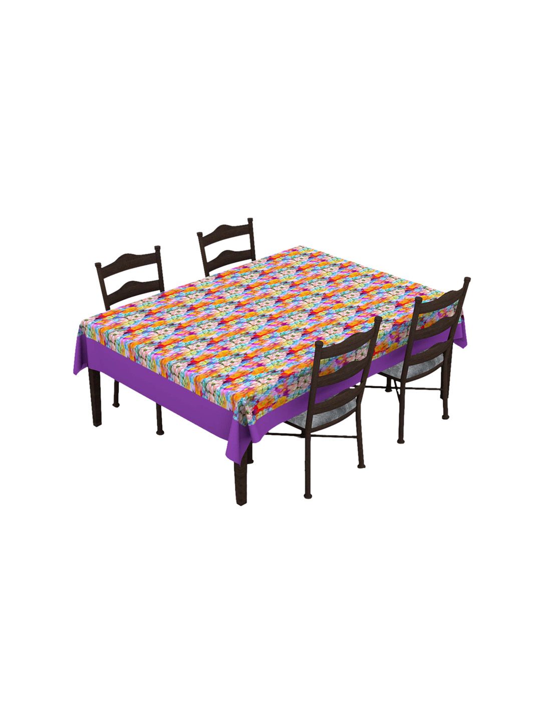 Lushomes Multicoloured Digital Printed 6 Seater Table Cover Price in India