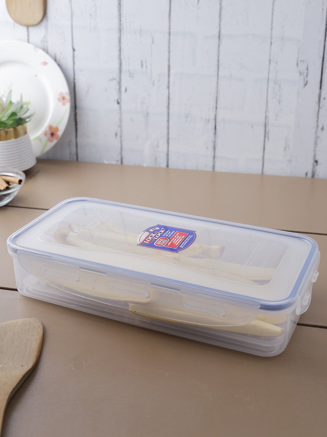Lock & Lock Transparent Solid Plastic Airtight Food Storage Container With Leakproof Lid Price in India