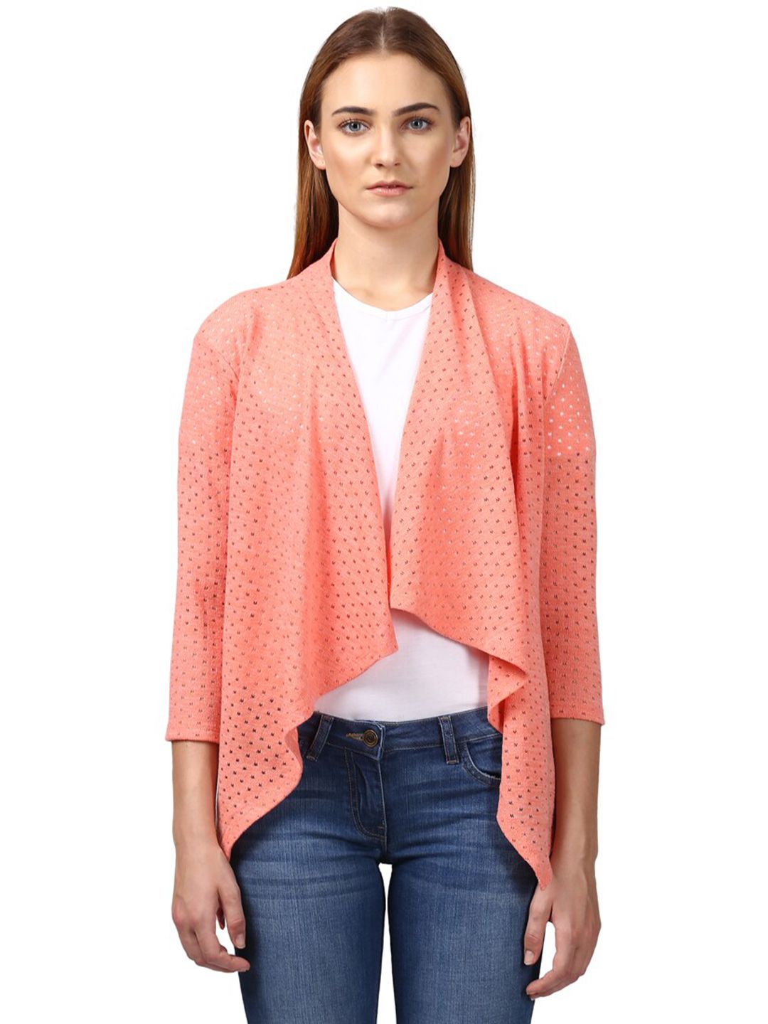 Park Avenue Woman Peach Shrug Price in India