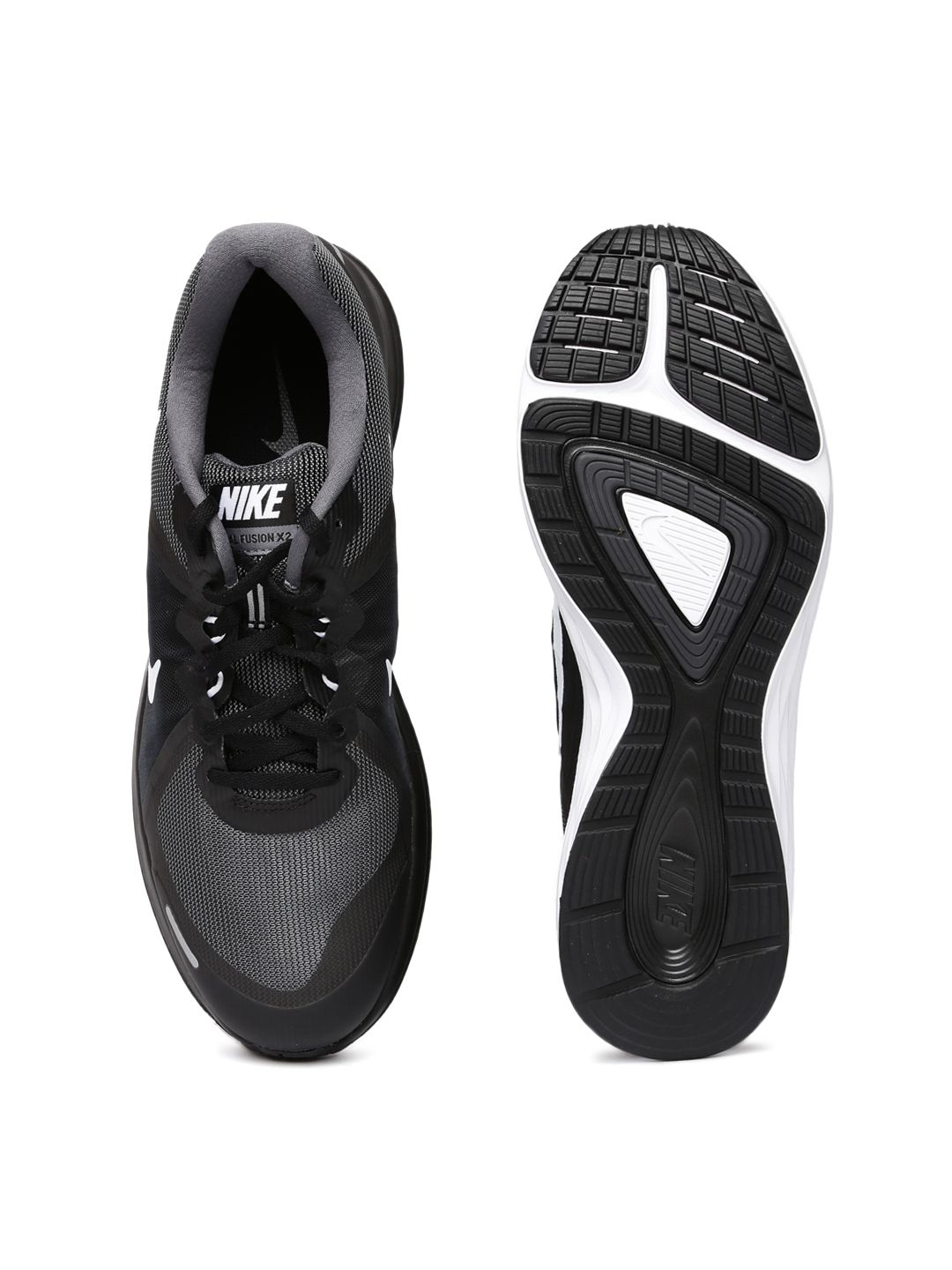 nike dual fusion x2 black running shoes