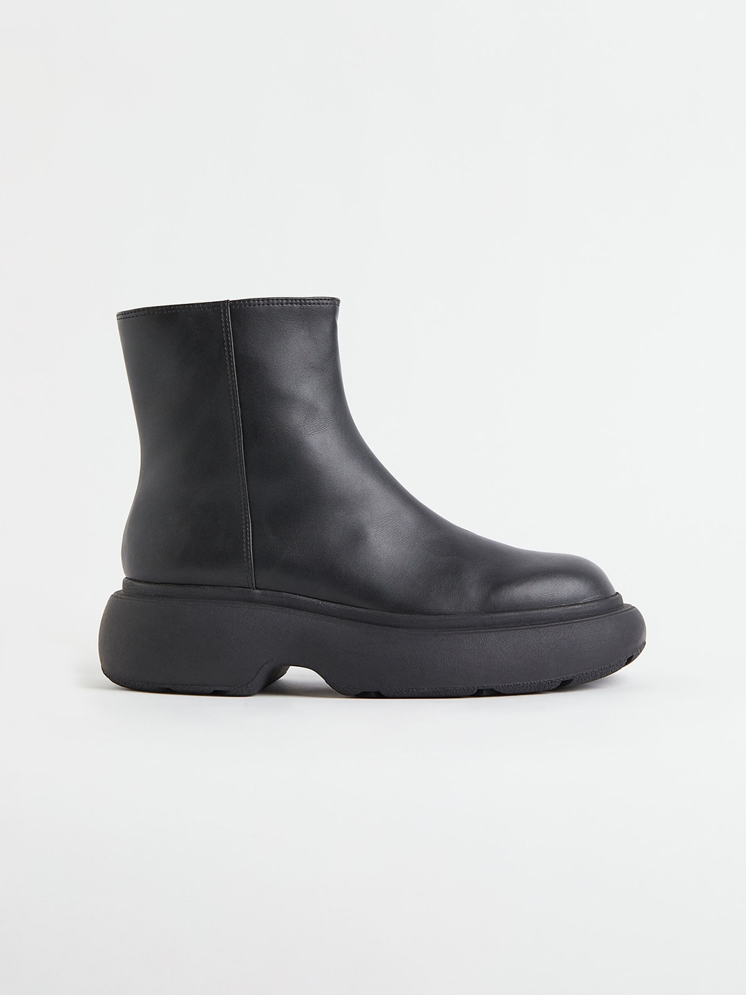 H&M Women Black Platform Boots Price in India