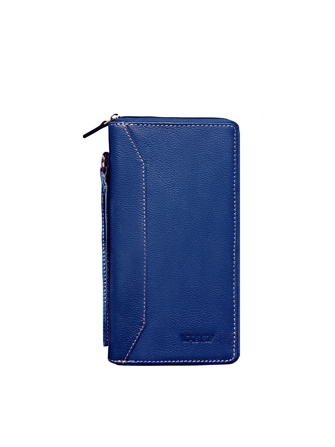 ABYS Unisex Blue Textured Leather Passport Holder Price in India