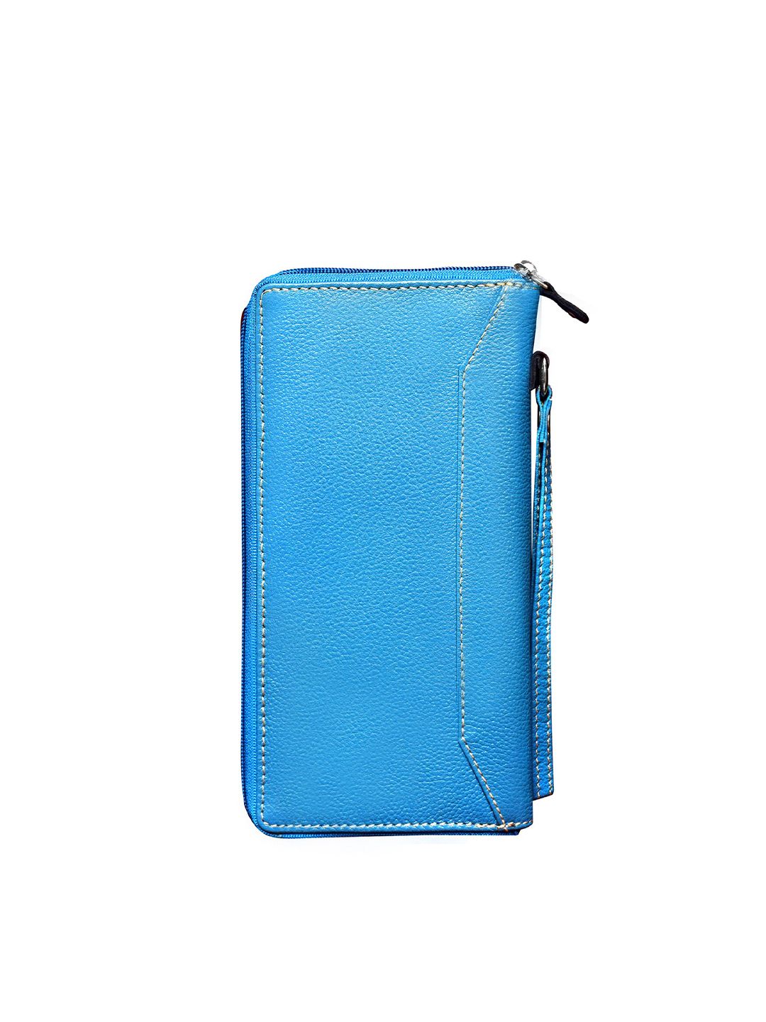 ABYS Unisex Blue Textured Leather Passport Holder Price in India
