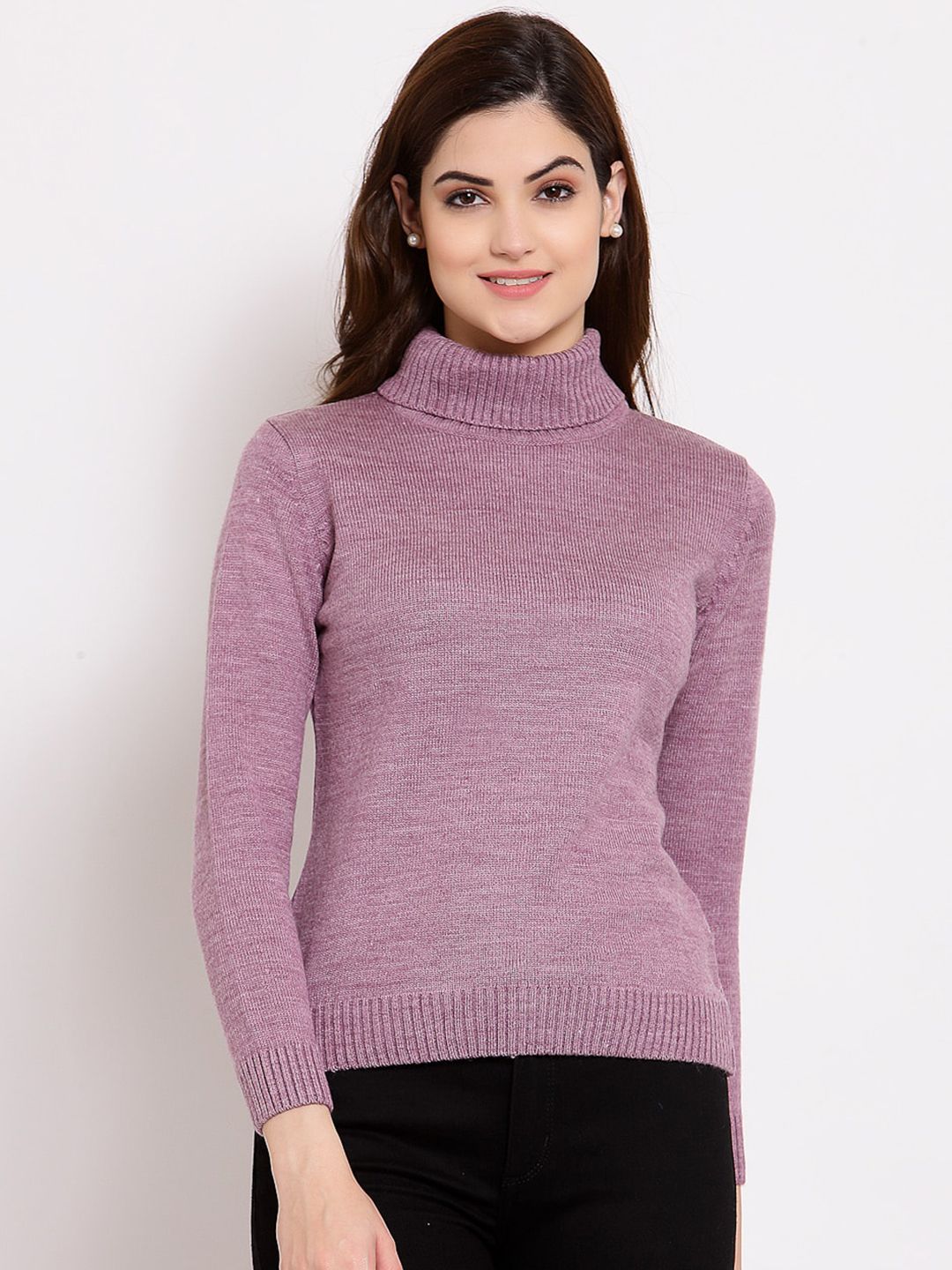 Style Quotient Women Lavender Sweater Price in India