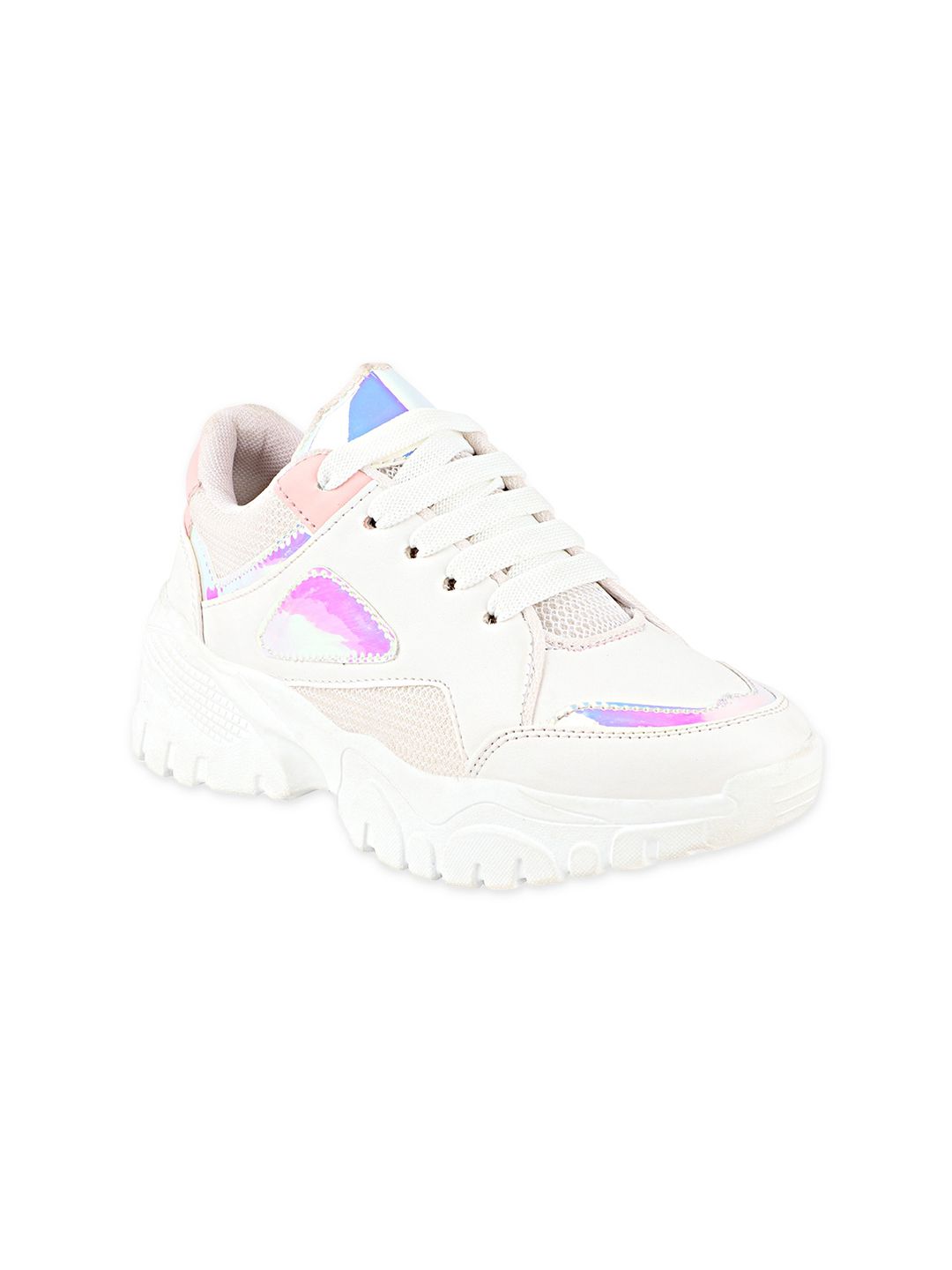 Shoetopia Women White Colourblocked Walking Shoes Price in India