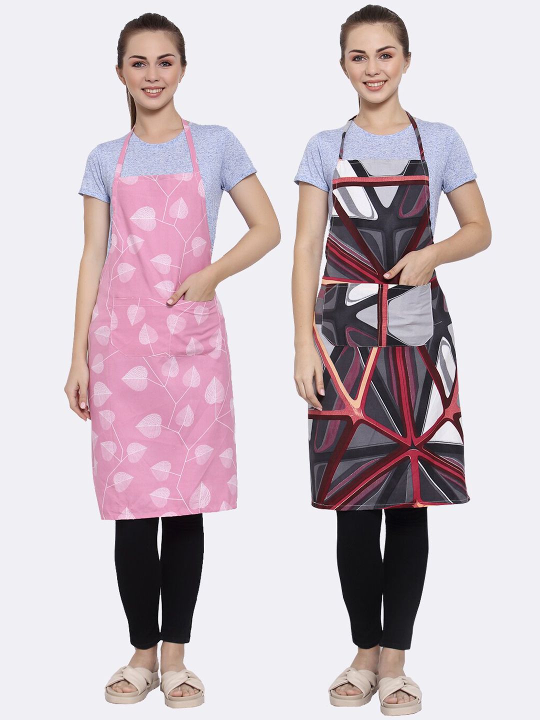 Arrabi Pack of 2 Multicolored Printed Apron Price in India