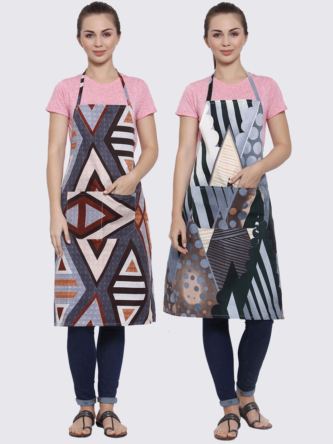 Arrabi Pack of 2 Multicolored Printed Apron Price in India