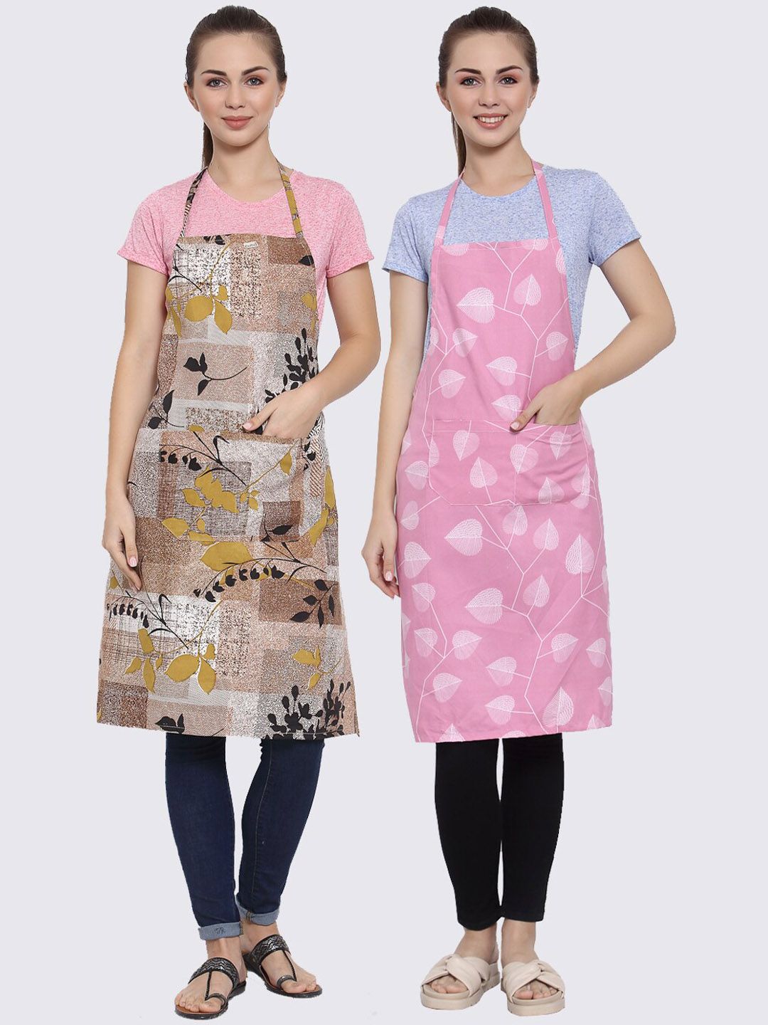 Arrabi Pack of 2 Multi Printed Aprons Price in India