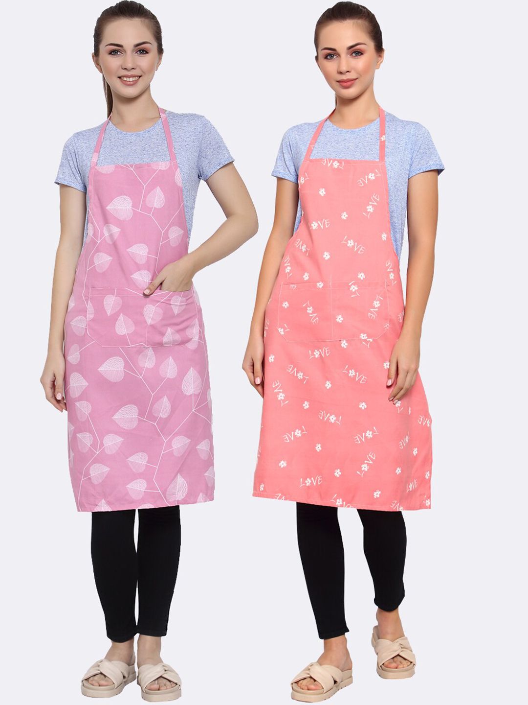 Arrabi Pack of 2 Multi Printed Aprons Price in India