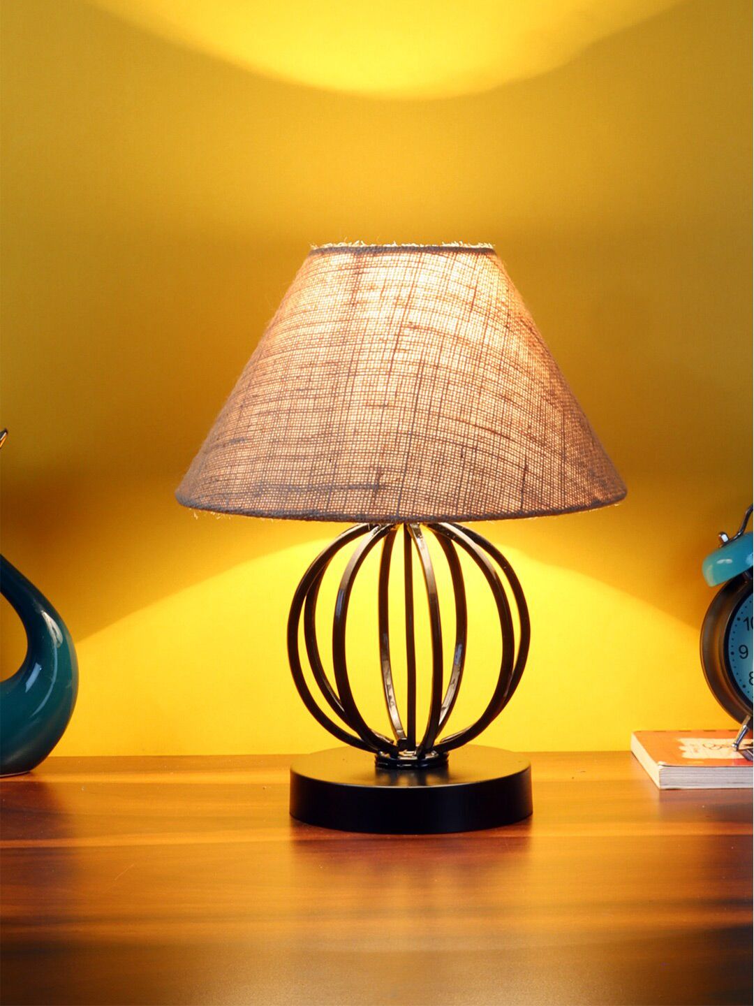 Devansh Beige Jute Table Lamp with Iron Base Price in India