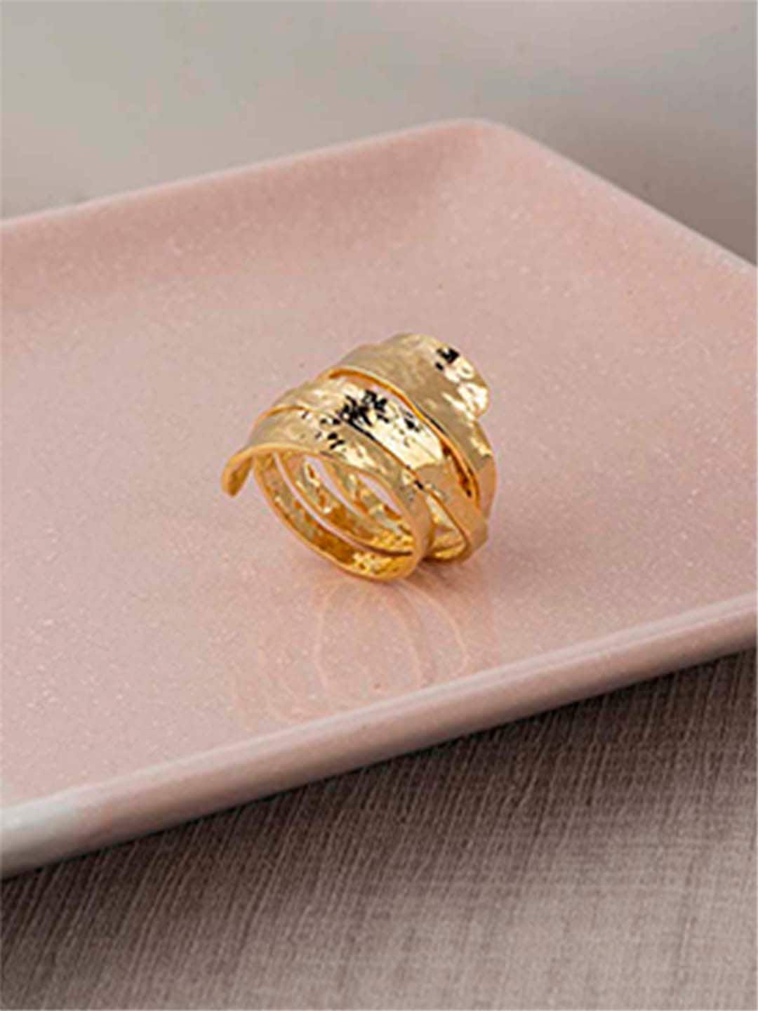Queen Be Gold-Plated Adjustable Finger Ring Price in India