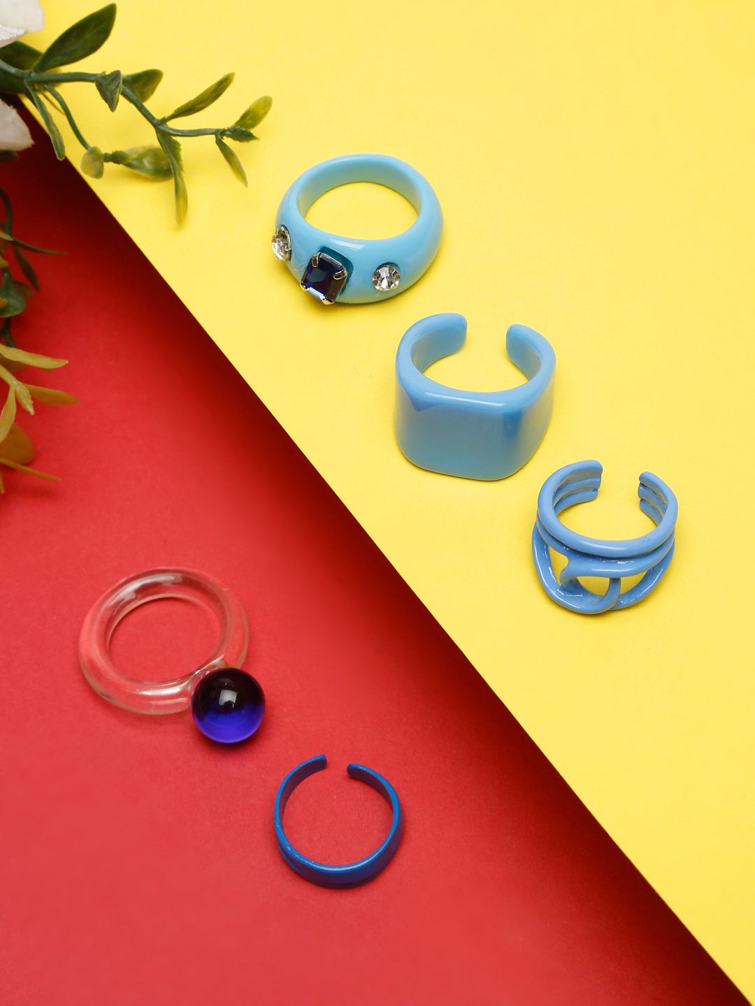 YouBella Set of 5 Finger Rings Price in India