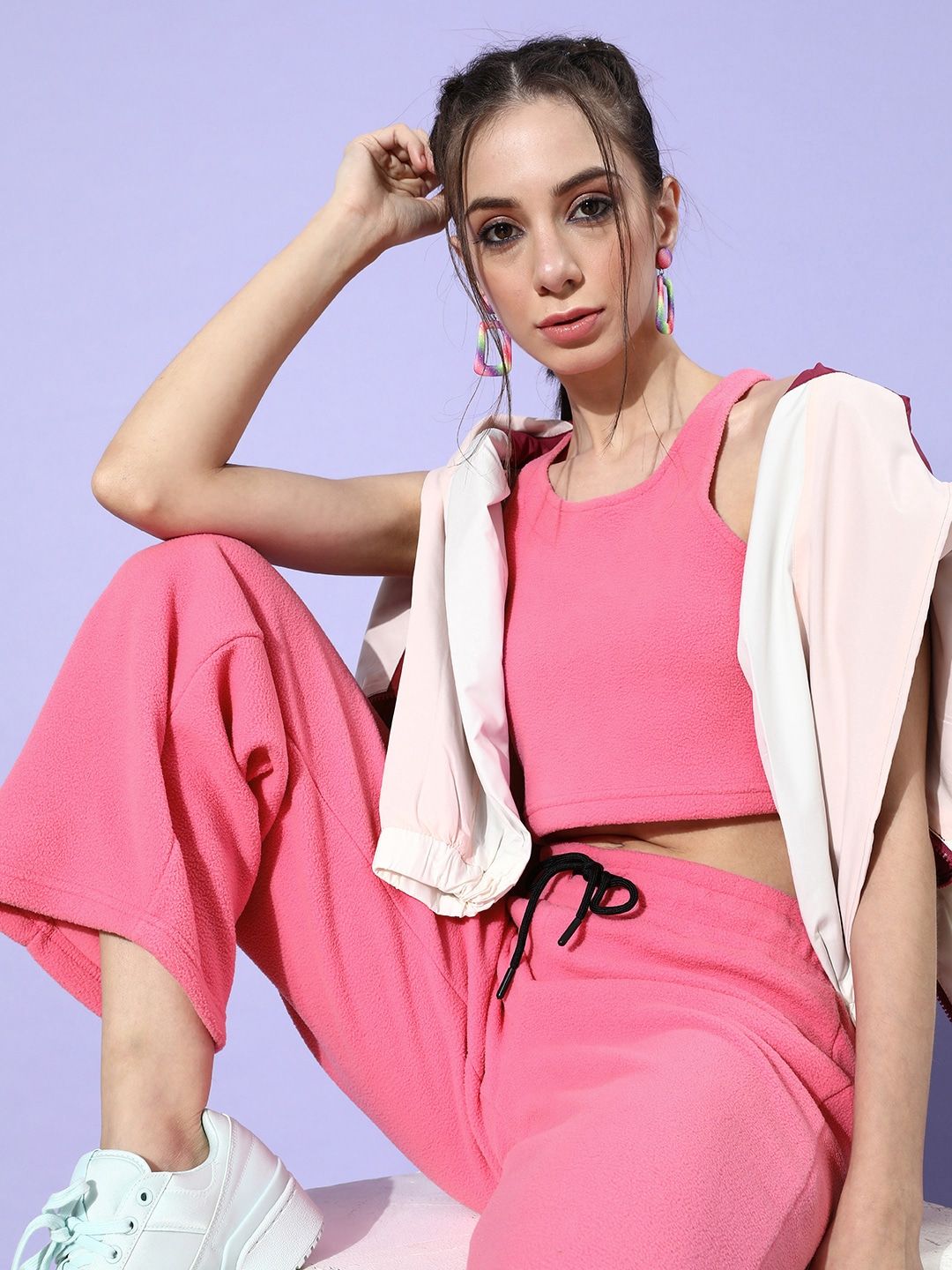 STREET 9 Women Pretty Pink Solid Co-Ords