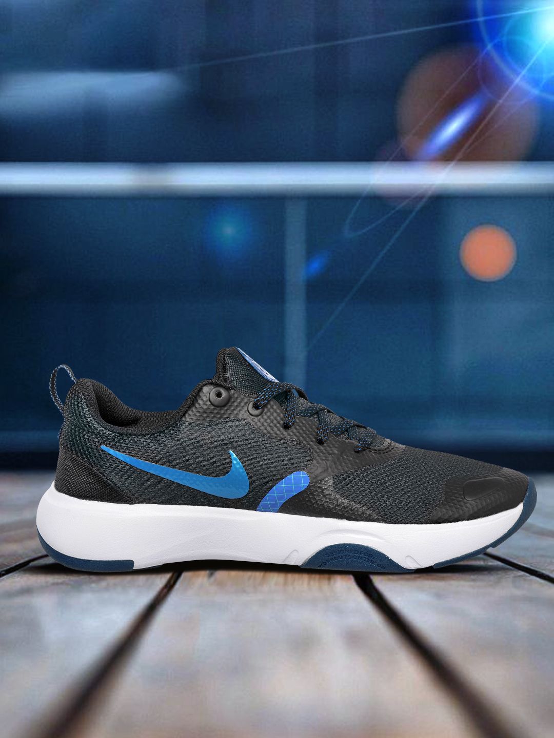 Nike Women Black & Teal Blue Solid City Rep Training Or Gym Shoes Price in India