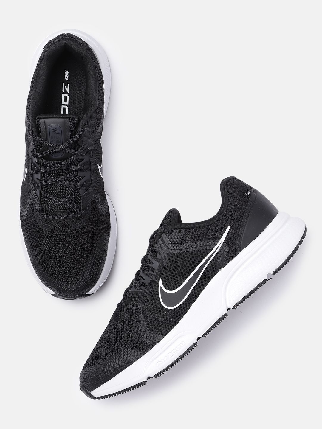 Nike Men Black Zoom Span 4 Road Running Shoes