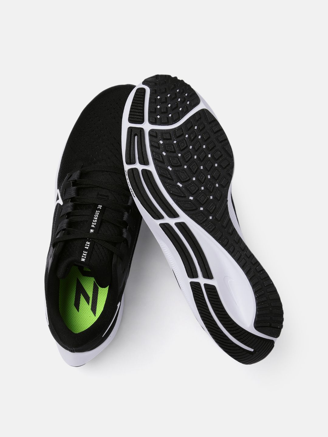 Buy Nike Men Black Black AIR ZOOM PEGASUS 38 Running Shoes