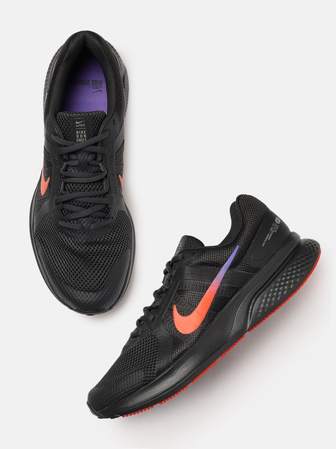 Nike Men Black RUN SWIFT 2 Running Shoes