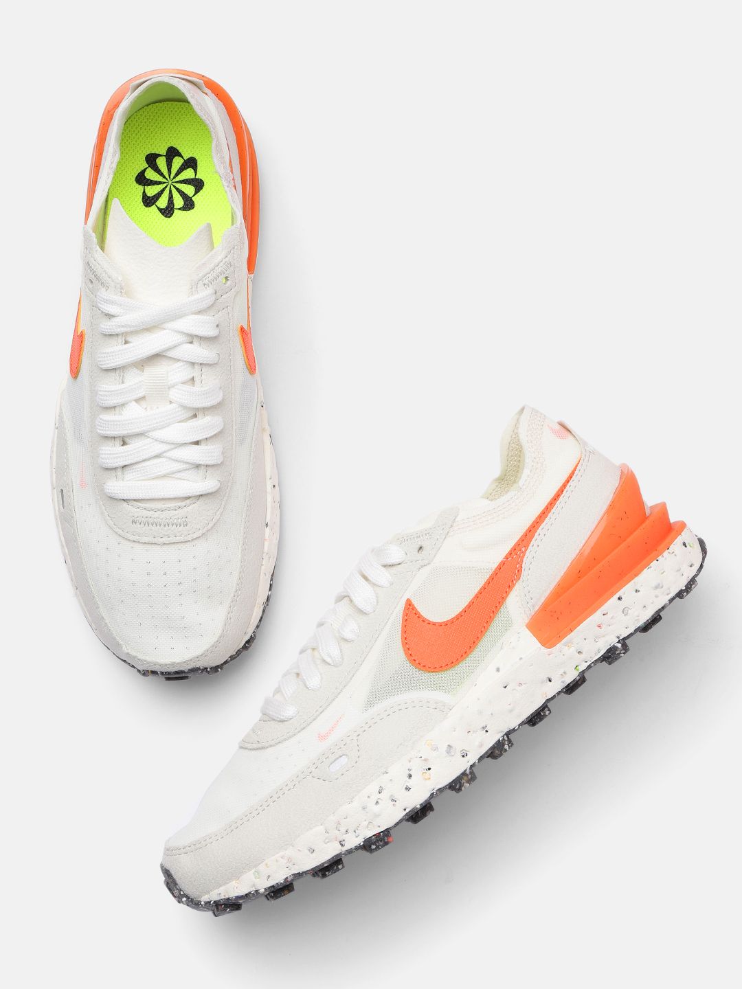 Nike Women White WAFFLE ONE CRATER Sneakers Price in India