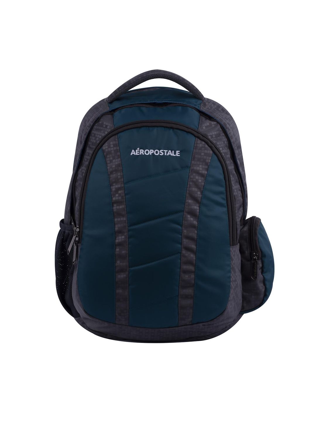 Aeropostale Unisex Teal & Grey Colourblocked Backpack Price in India