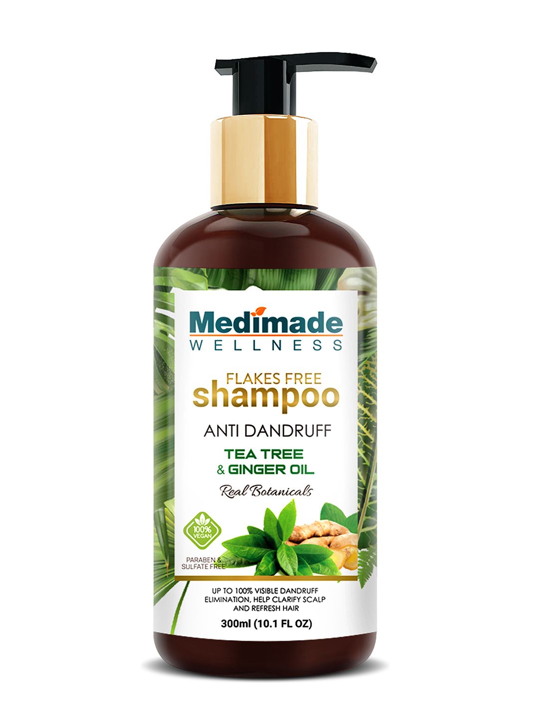 Medimade Anti Dandruff Shampoo with Tea Tree and Ginger Oil - 300 ml Price in India