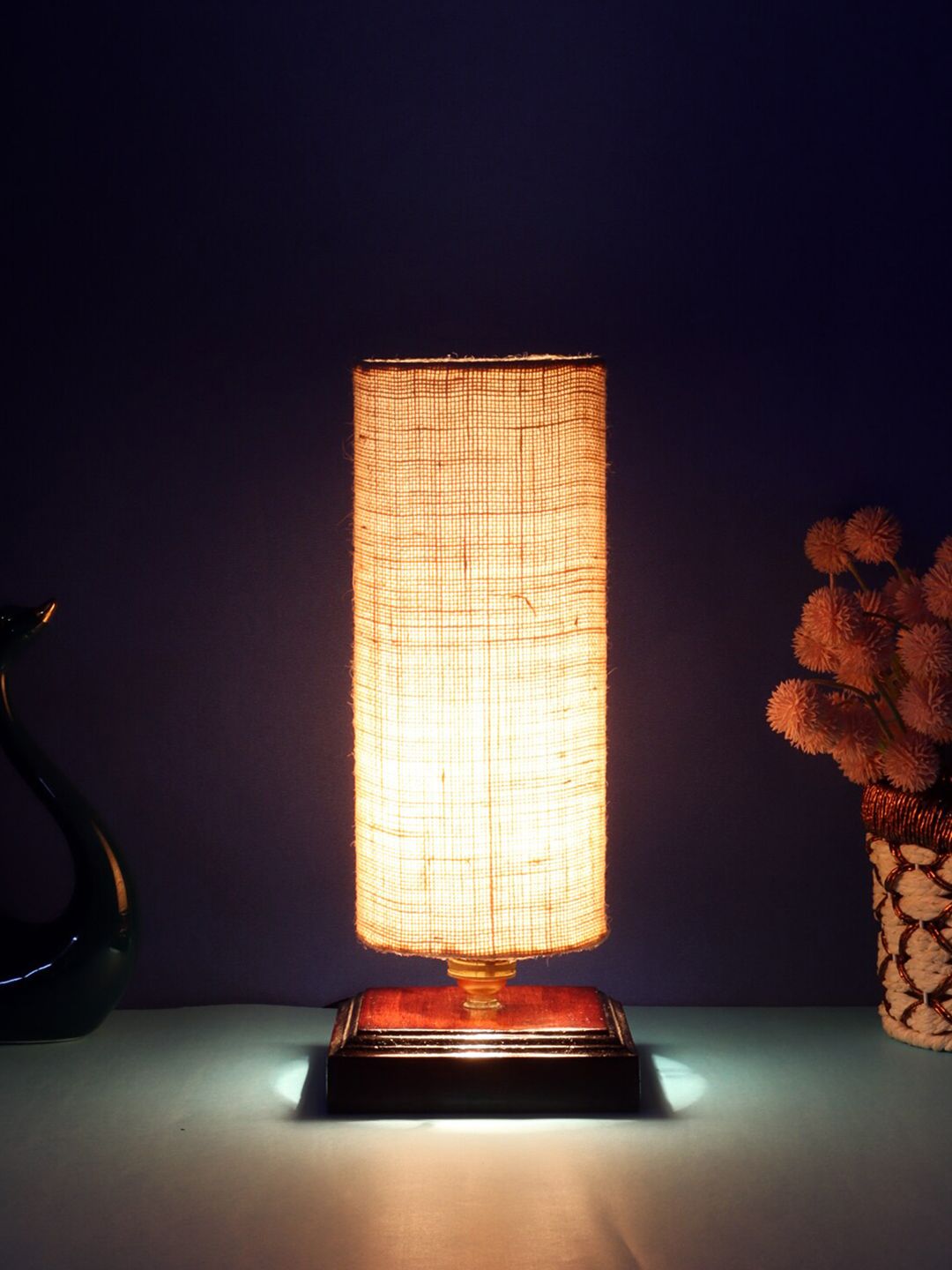 Devansh White Table Lamp with Shade Price in India