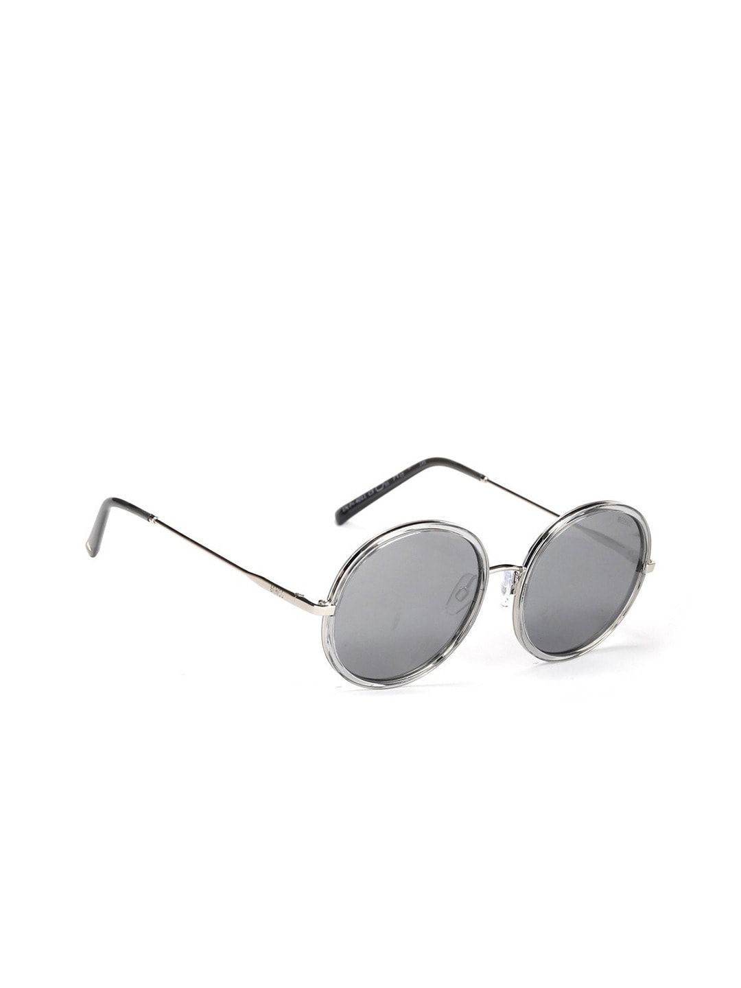 ENRICO Unisex Grey Lens & Steel-Toned Round Sunglasses  EN P 4011 C3 Price in India