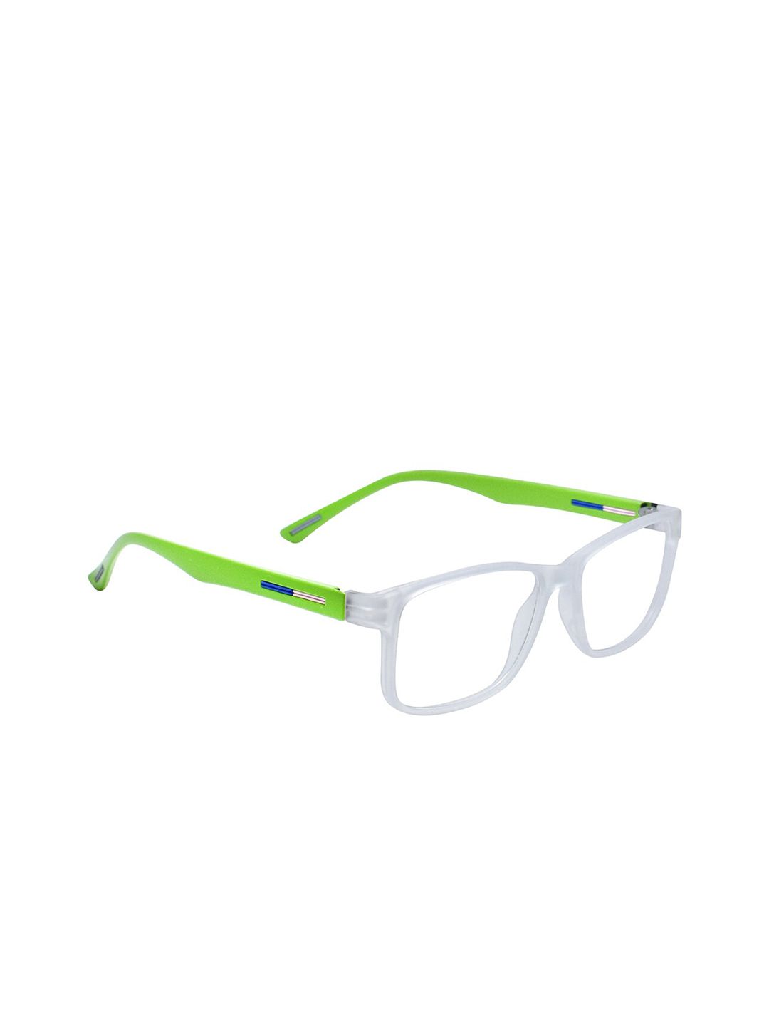 Peter Jones Eyewear Unisex White & Green Full Rim Square Frames Price in India