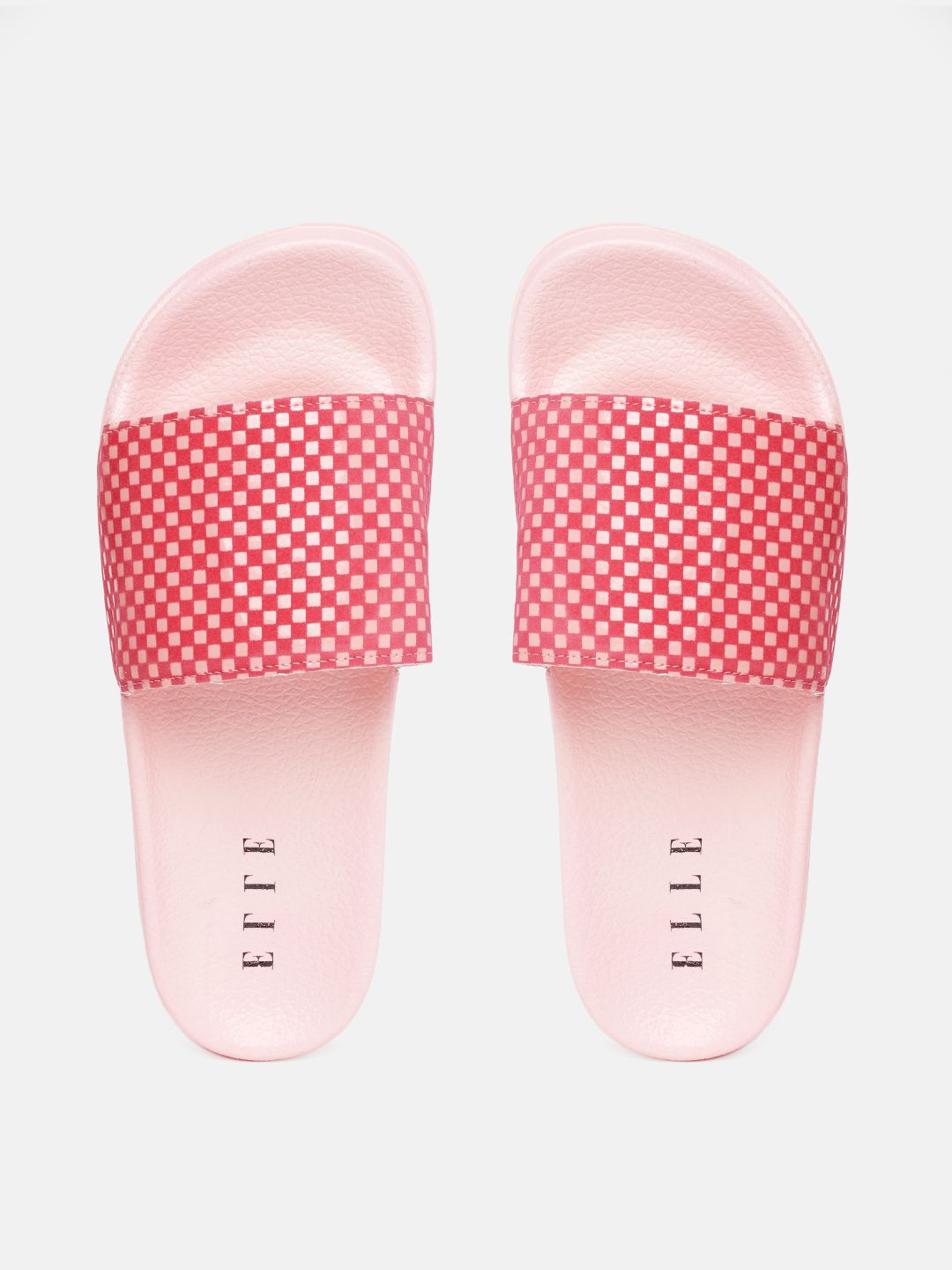 ELLE Women Pink Printed Sliders Price in India