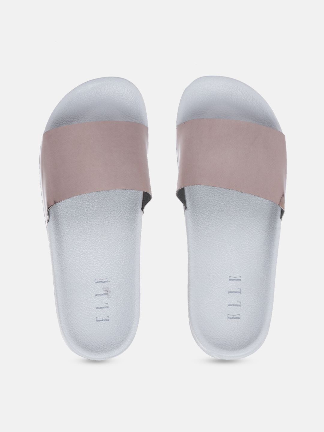 ELLE Women Grey Solid Sliders Price in India