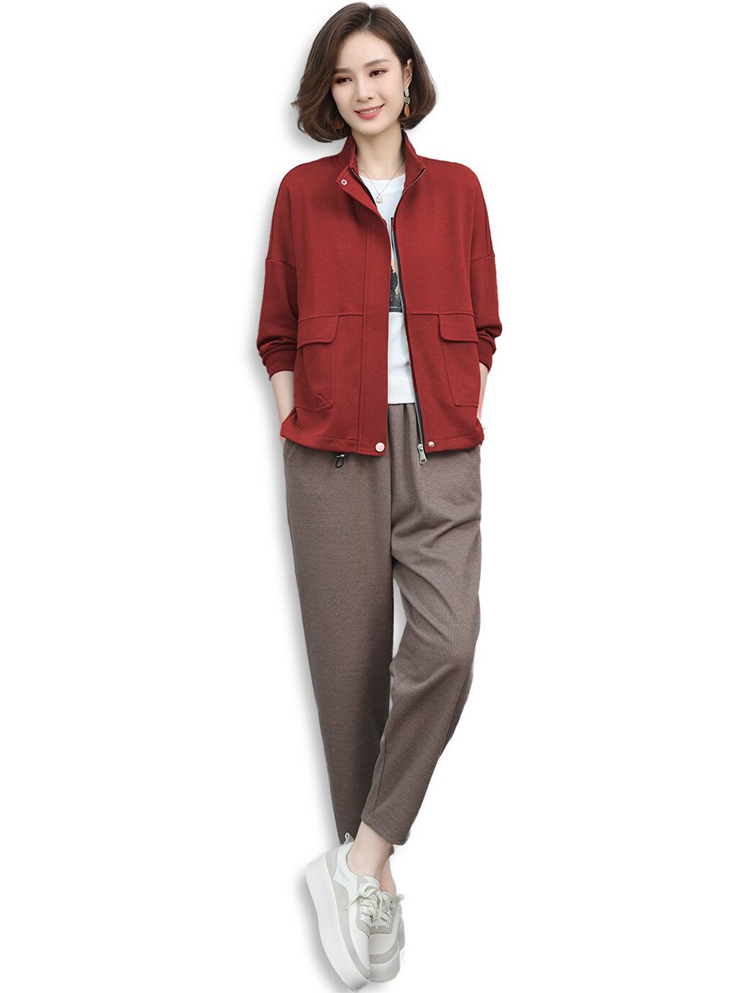 JC Collection Women Red Longline Tailored Jacket Price in India