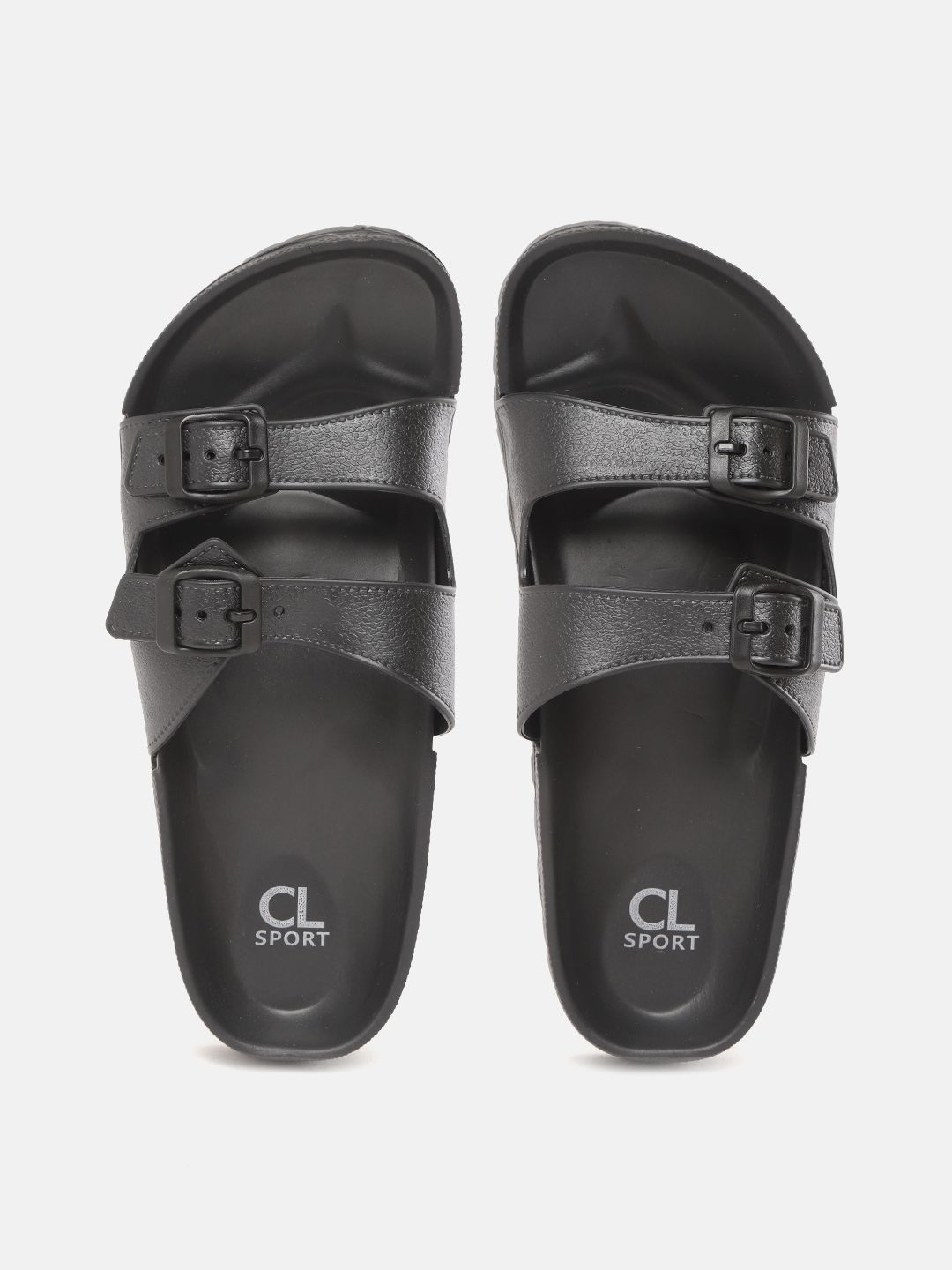 Carlton London Women Black Slip-Ons with Buckles Price in India